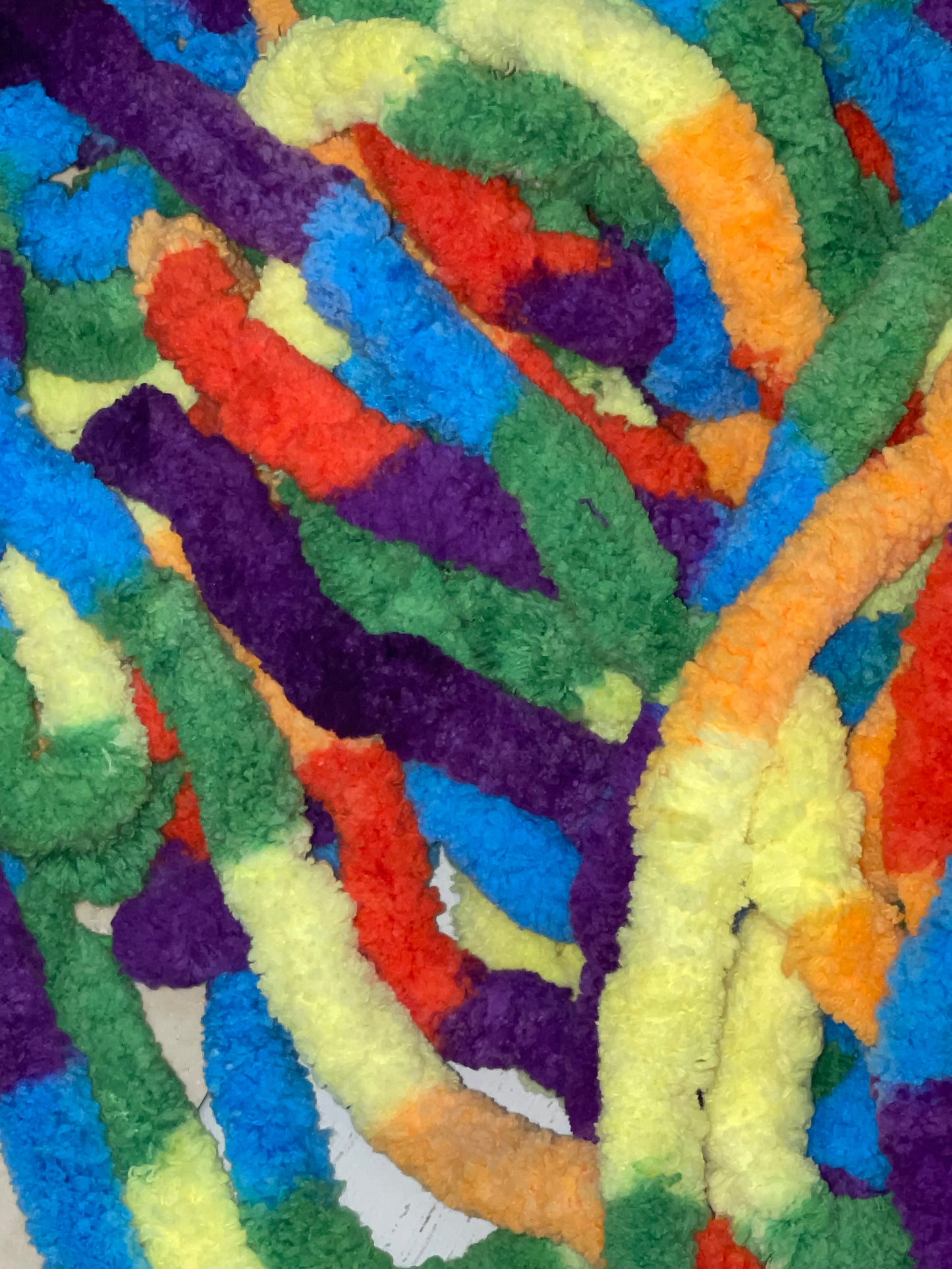 Jumbo Chenille Yarn ~ RAINBOW Yarn ~ Loop-a-Lot