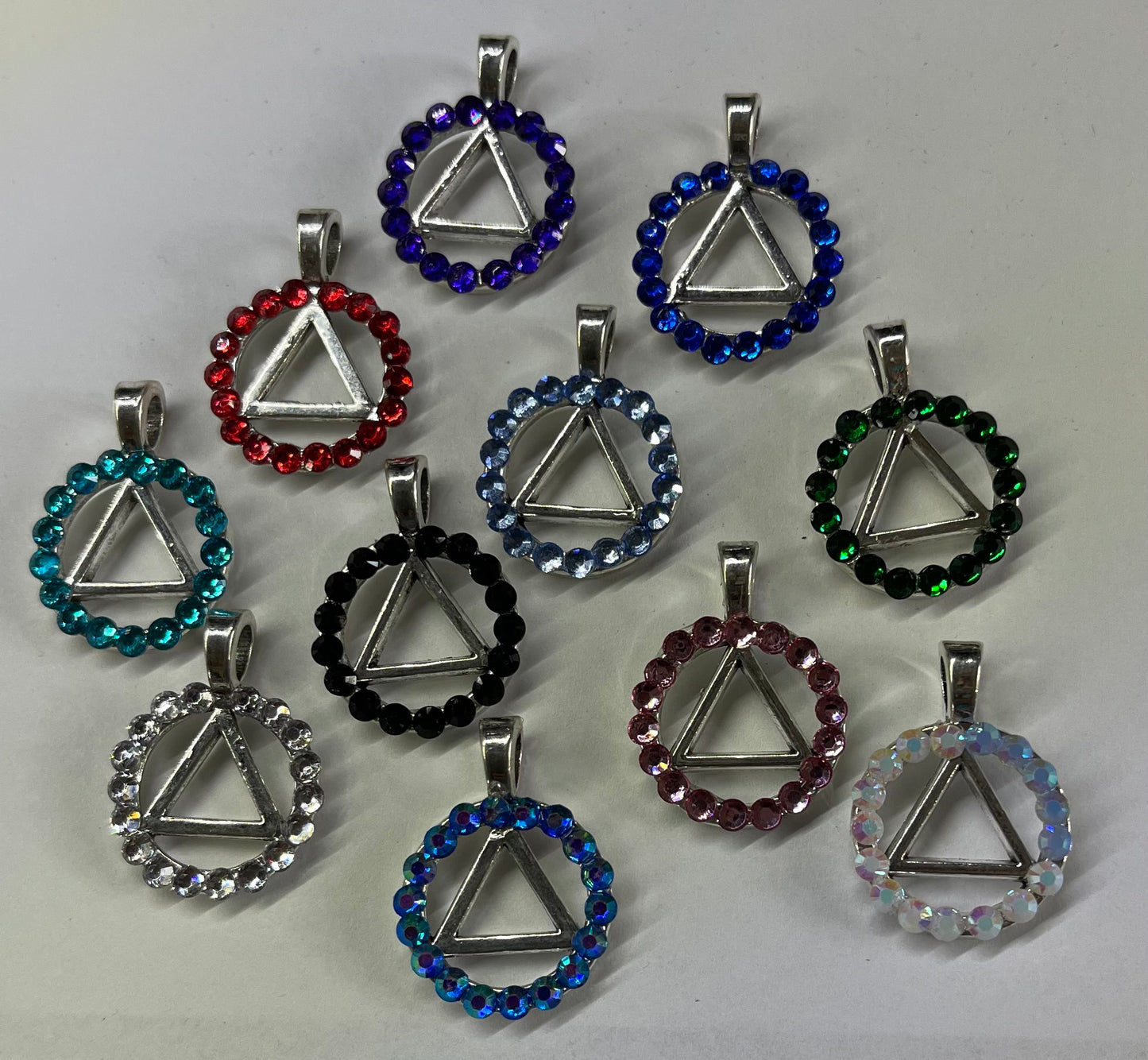 Earrings ~ Glass Crystals ~ Sobriety Gift ~ Recovery Gift ~ Silver