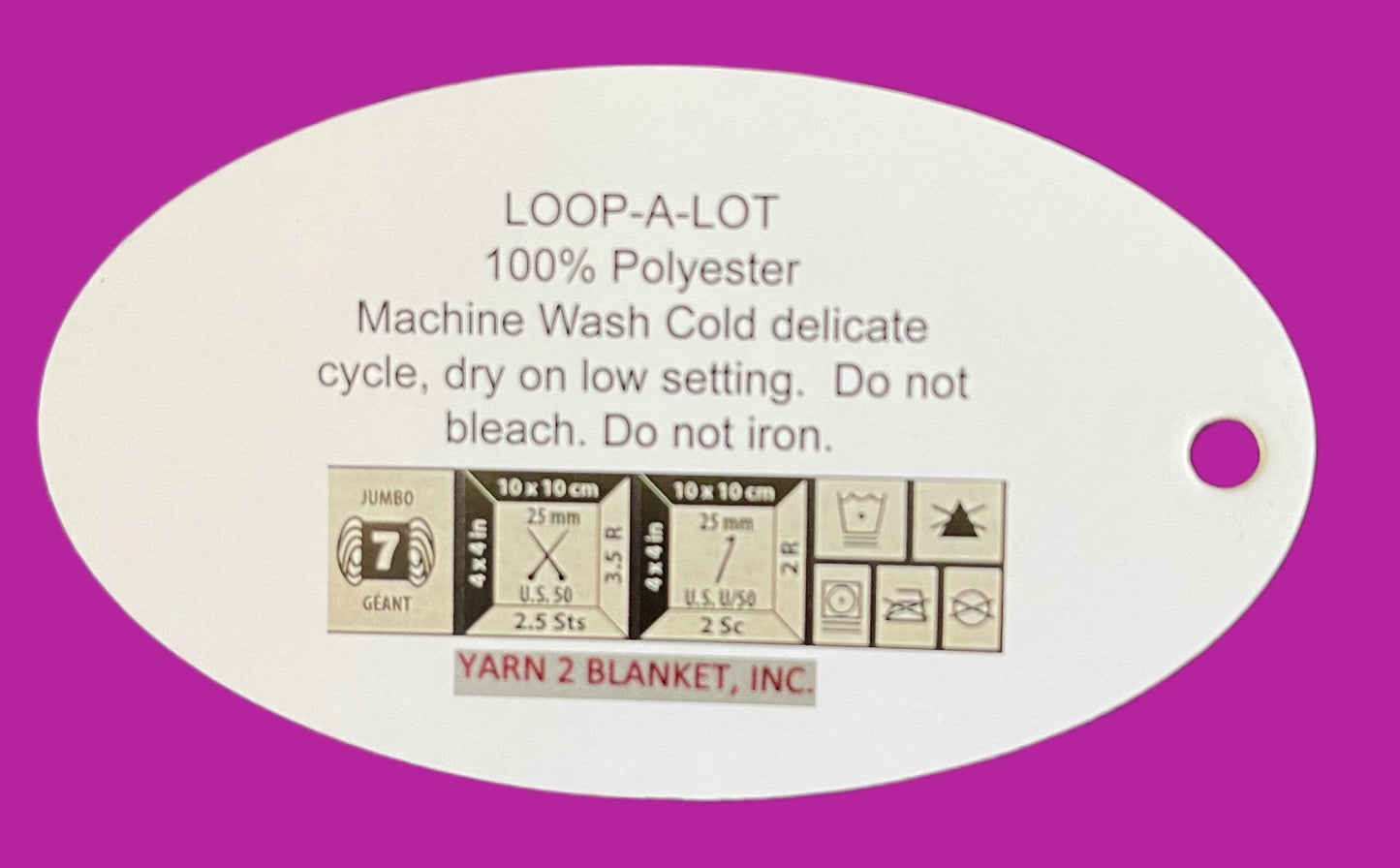 JUMBO Chenille Yarn Chunky Thick Fluffy Soft Vibrant ~ Country Blue ~ Loop-A-Lot ~ FREE SHIPPING AVAILABLE