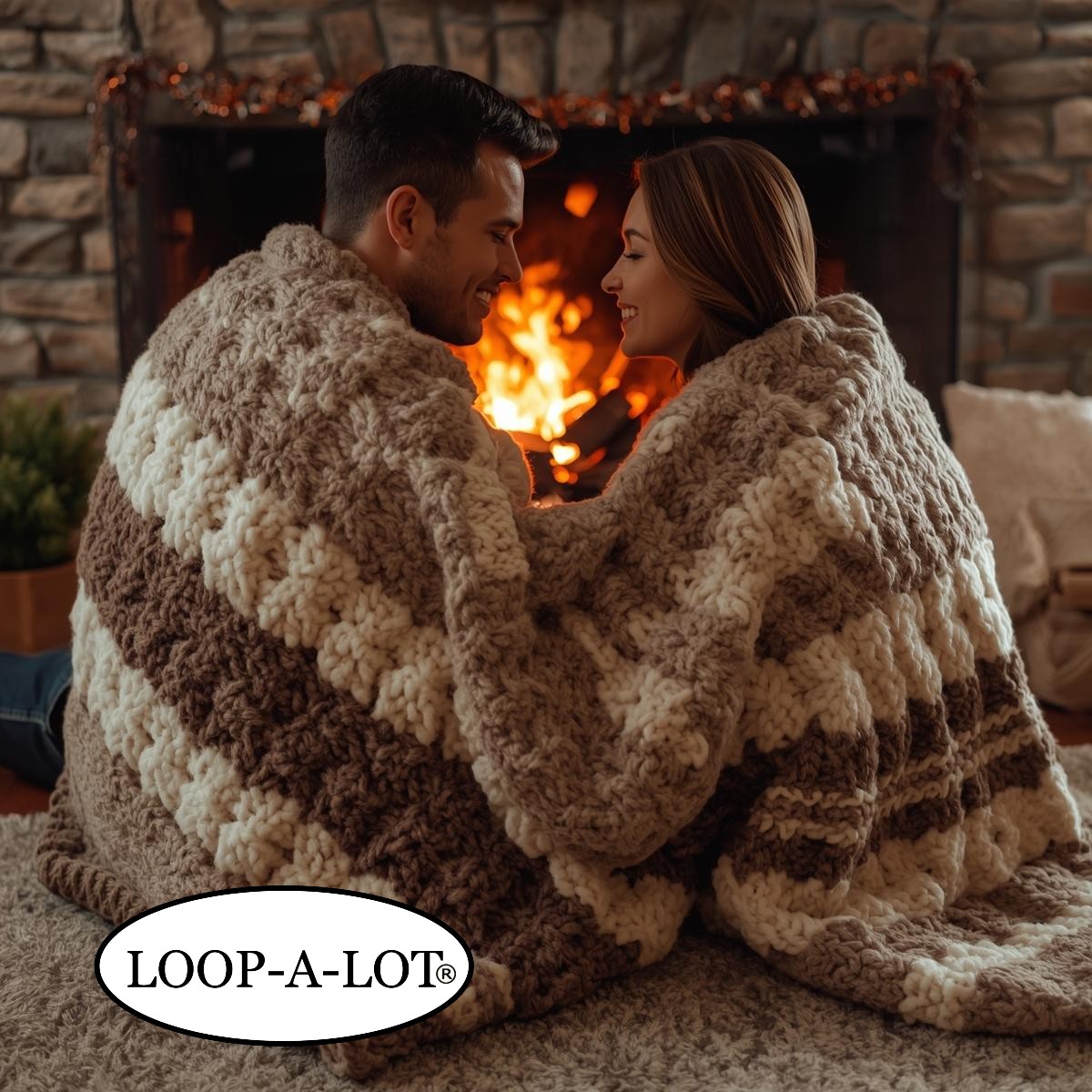 Jumbo Chenille Yarn ~ BROWN Yarn ~ Loop-a-Lot