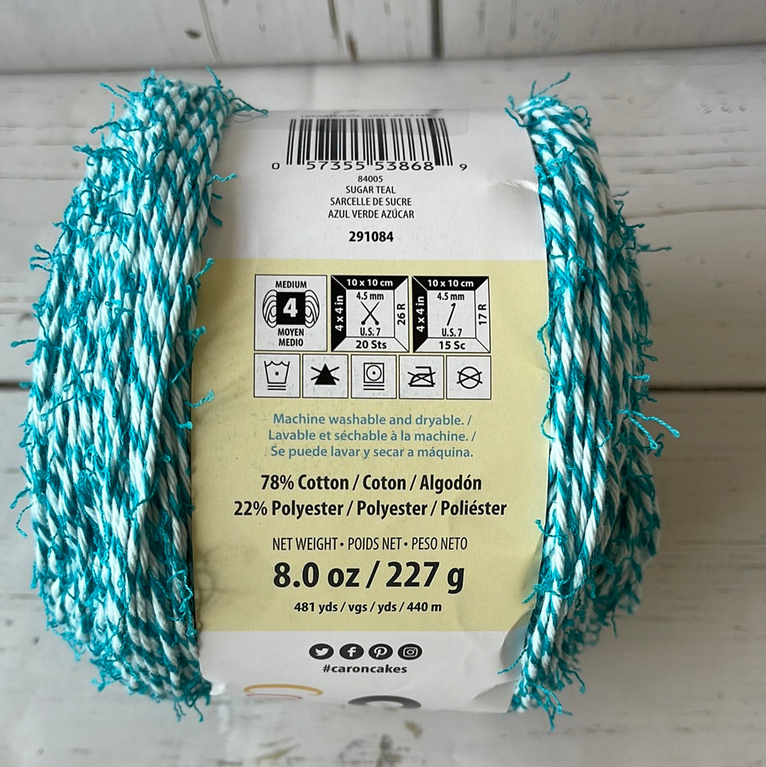 SUGAR TEAL Yarn ~ Caron ~ Coconut Cakes