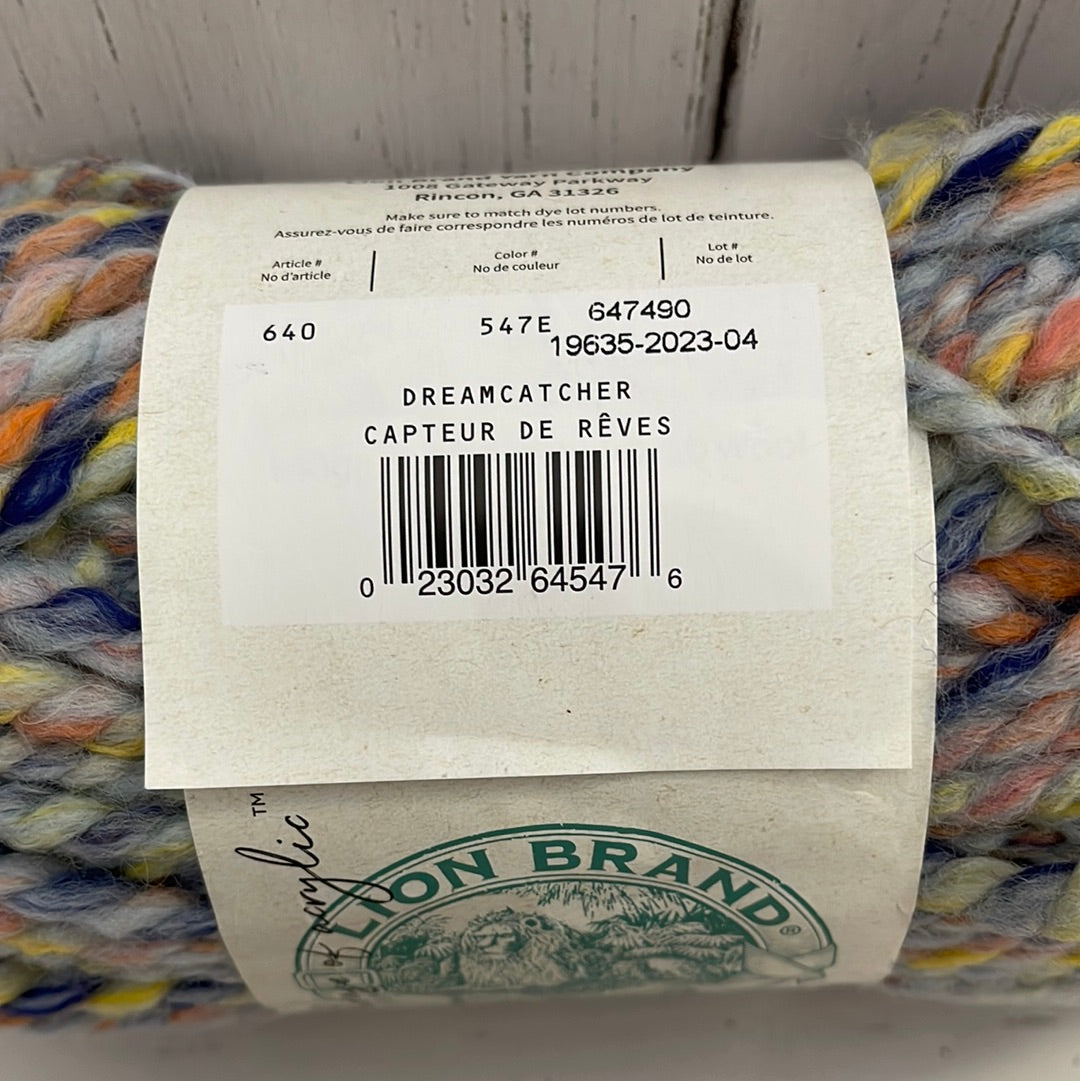 Dreamcatcher ~ LION BRAND WOOL Ease Thick And Quick Yarn ~  5 oz. / 140 g. ~ 87 Yards / 80 Meters ~ Super Bulky 6