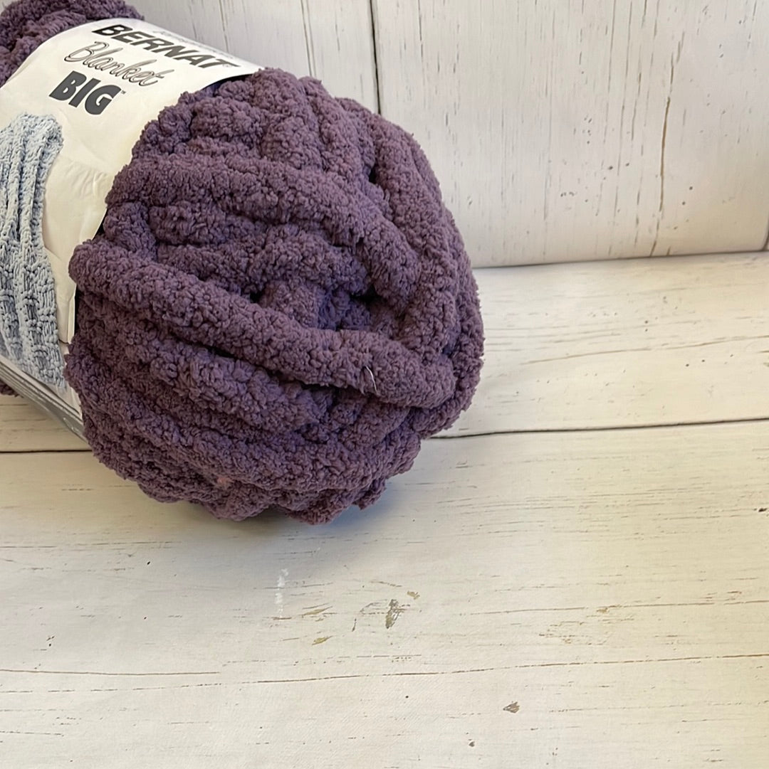 WINTER GRAPE ~ Bernat Blanket BIG  Yarn,  10.5 oz /300 g, 32 yards/29m, jumbo size 7