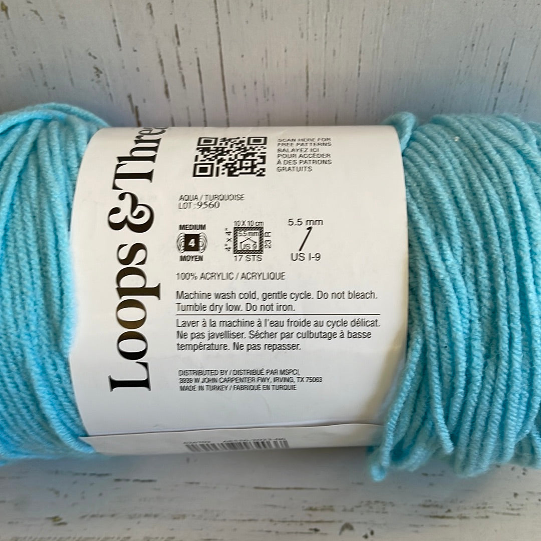 AQUA YARN ~ Soft Classic ~  Loops & Threads