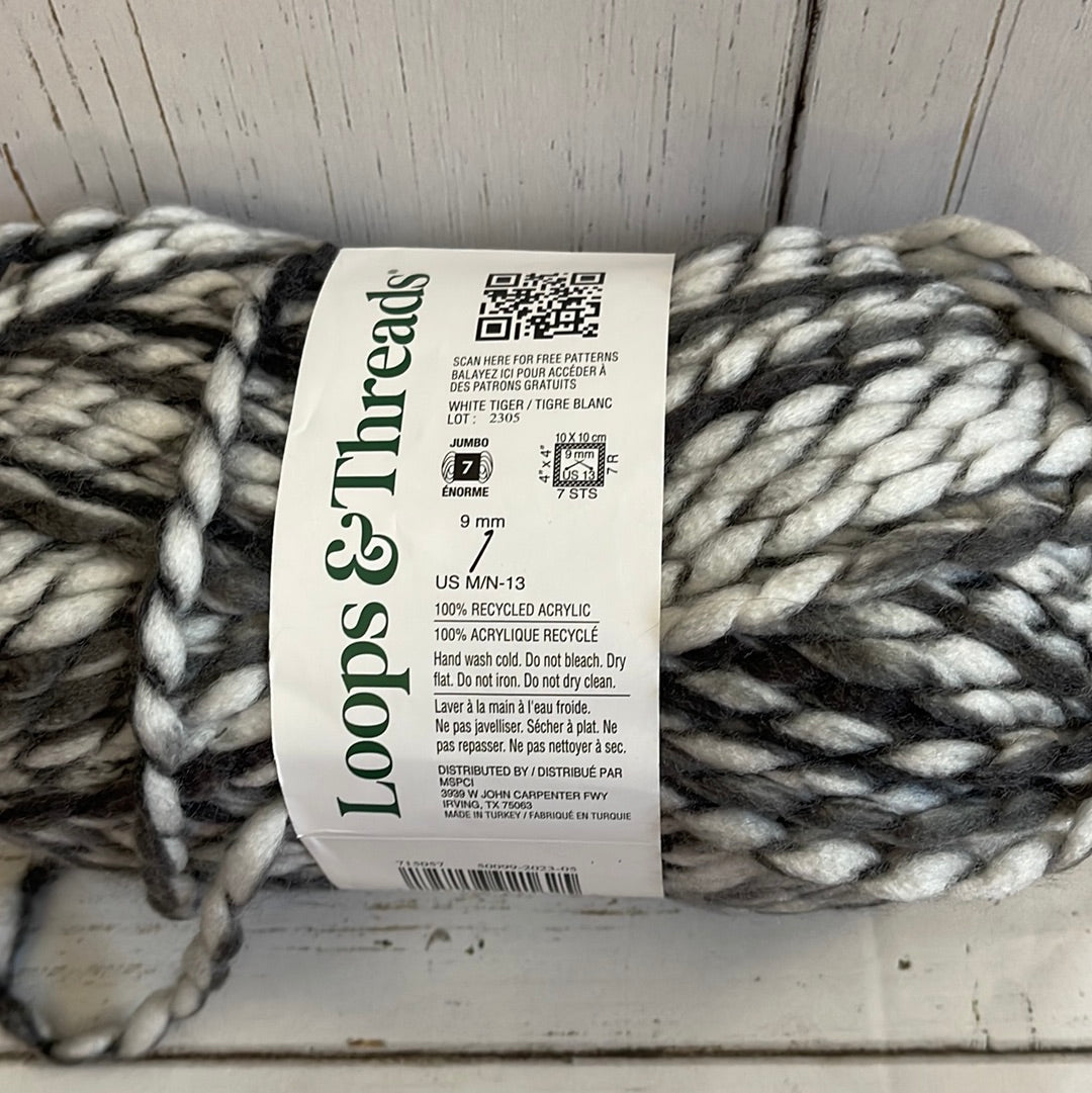 WHITE TIGER ~ Twisted Tones Yarn