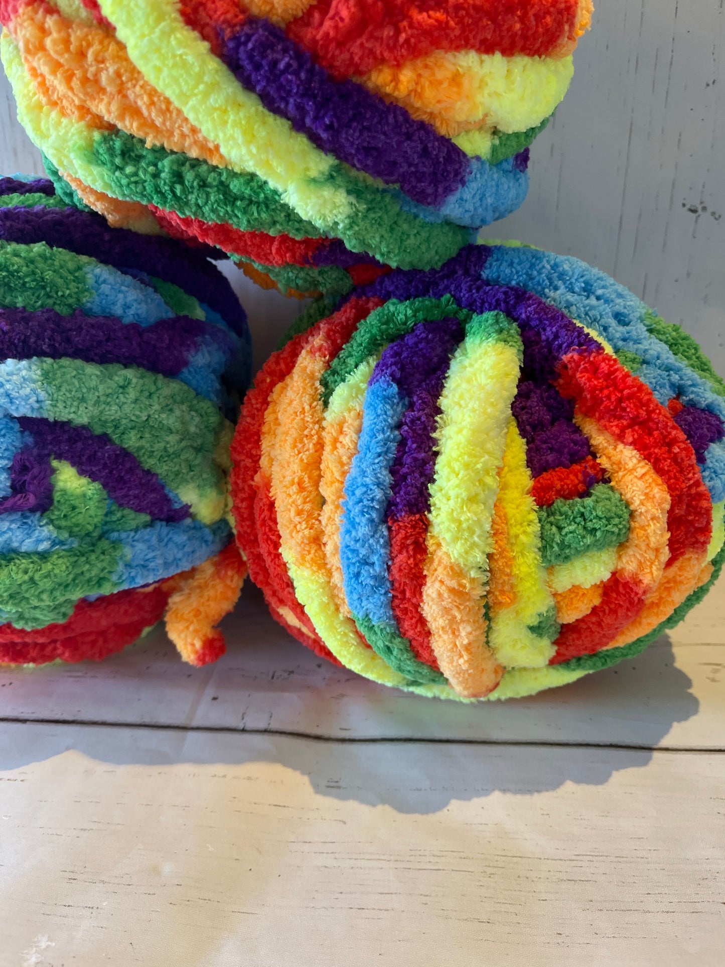 Jumbo Chenille Yarn ~ RAINBOW Yarn ~ Loop-a-Lot