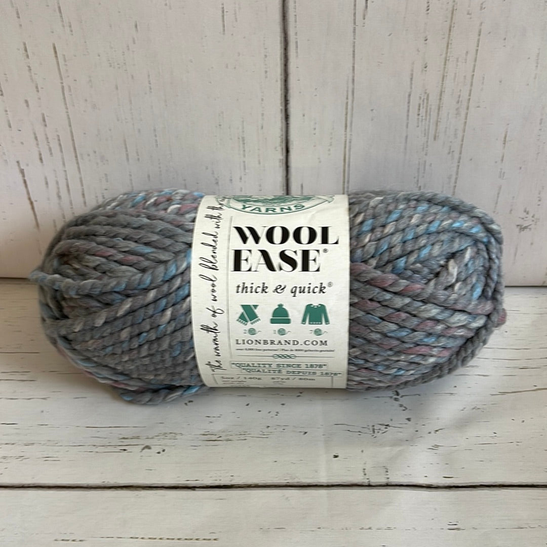 Storm Front Yarn ~ LION BRAND WOOL Ease Thick And Quick Yarn ~  5 oz. / 140 g. ~ 87 Yards / 80 Meters ~ Super Bulky 6