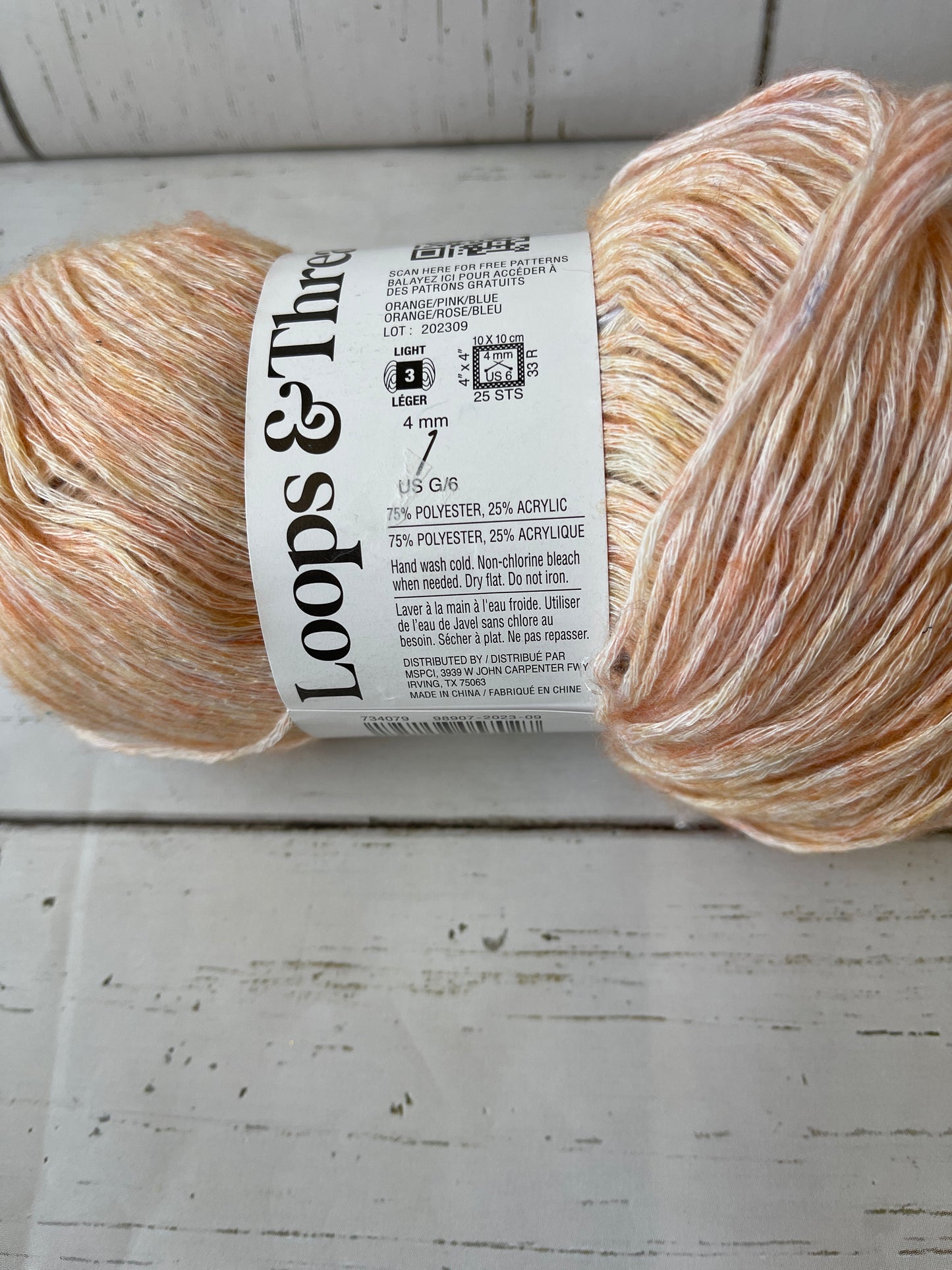 OMBRE HUES YARN ~ Orange, Pink, Blue ~ Loops & Threads