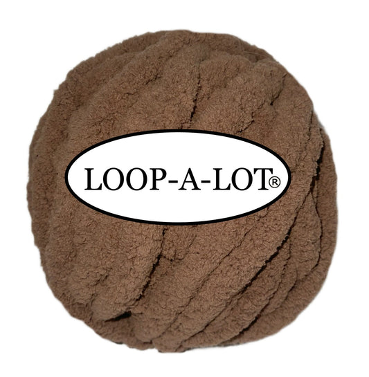 Jumbo Chenille Yarn ~ BROWN Yarn ~ Loop-a-Lot