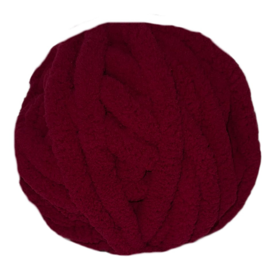 Jumbo Chenille Yarn ~ BURGUNDY Yarn ~ Loop-a-Lot ~ Free Shipping Availalble
