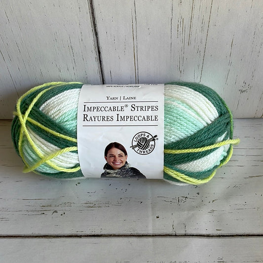 IMPECCABLE STRIPES ~ Mint Stripe Yarn ~ Loops & Threads