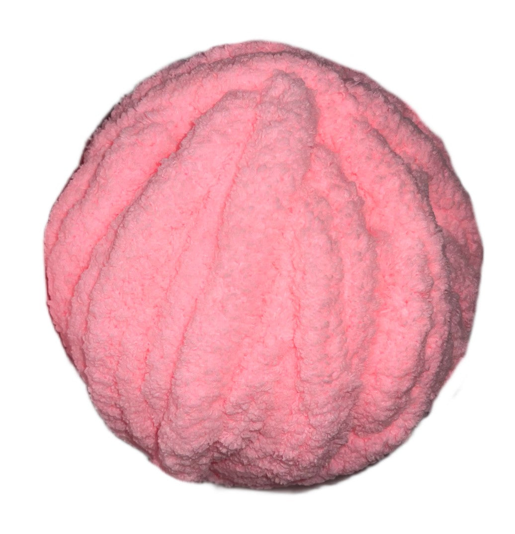 JUMBO Chenille Yarn ~ Cotton Candy Pink  Yarn ~ Loop-A-Lot ~ College Colors