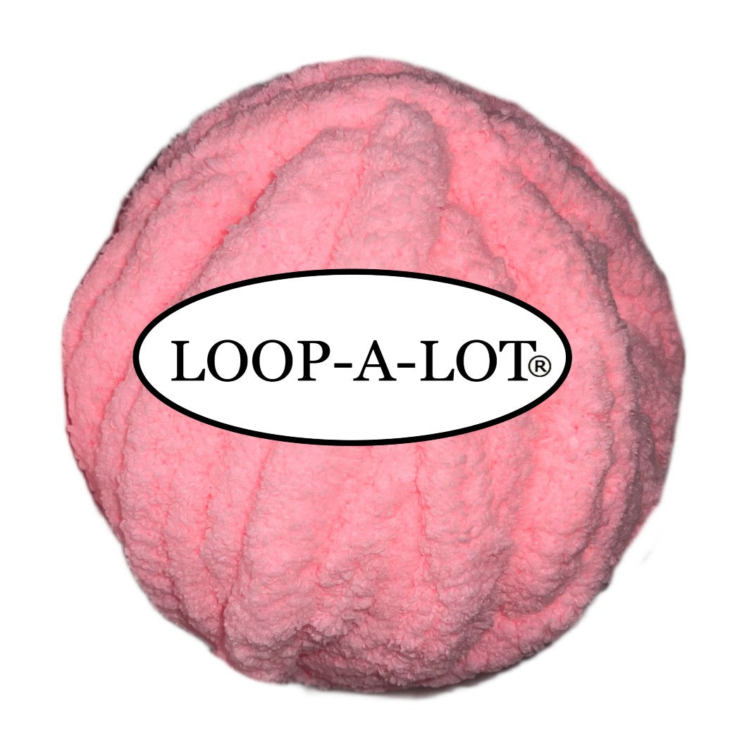 JUMBO Chenille Yarn ~ Cotton Candy Pink  Yarn ~ Loop-A-Lot ~ College Colors