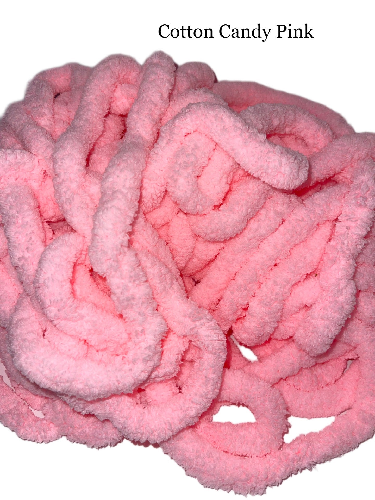 JUMBO Chenille Yarn ~ Cotton Candy Pink  Yarn ~ Loop-A-Lot ~ College Colors