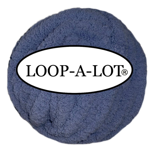 JUMBO Chenille Yarn Chunky Thick Fluffy Soft Vibrant ~ Country Blue  ~ Loop-A-Lot ~ FREE SHIPPING AVAILABLE