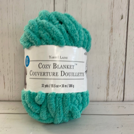 ELECTRIC GREEN ~ Cozy Blanket ~ Loops & Threads