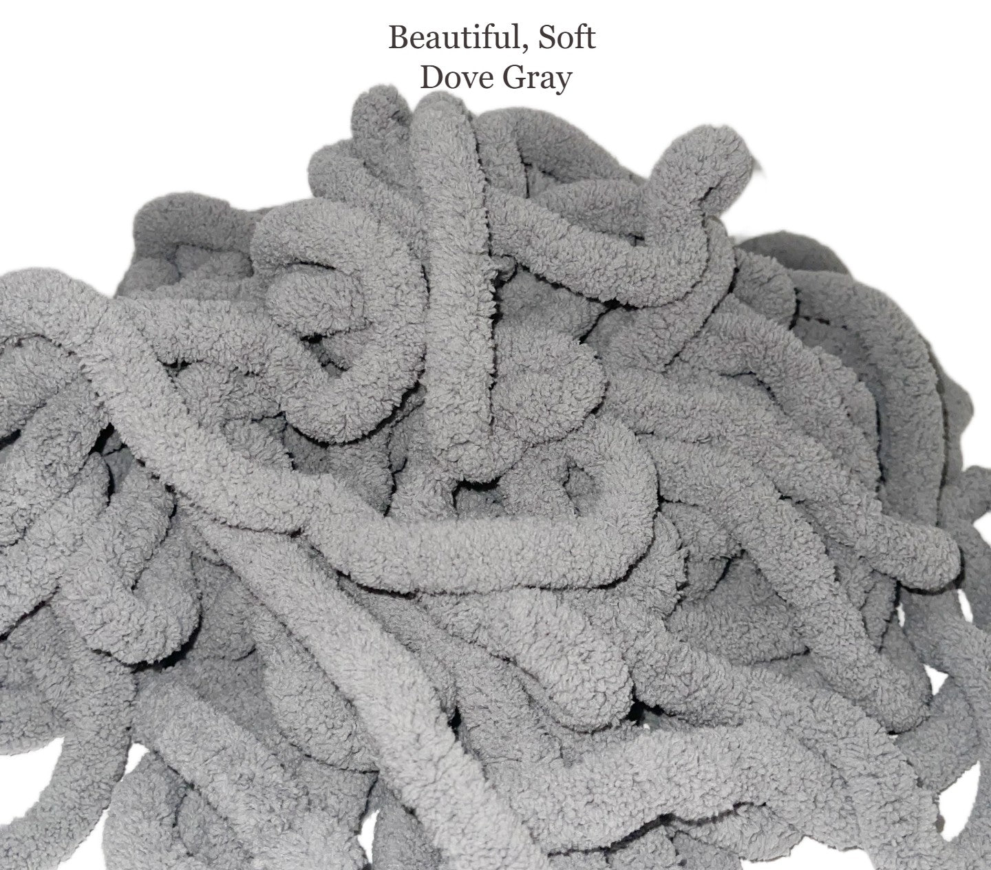 JUMBO Chenille Yarn ~ Dove Gray Yarn ~ Loop-A-Lot ~ FREE SHIPPING AVAILABLE ~