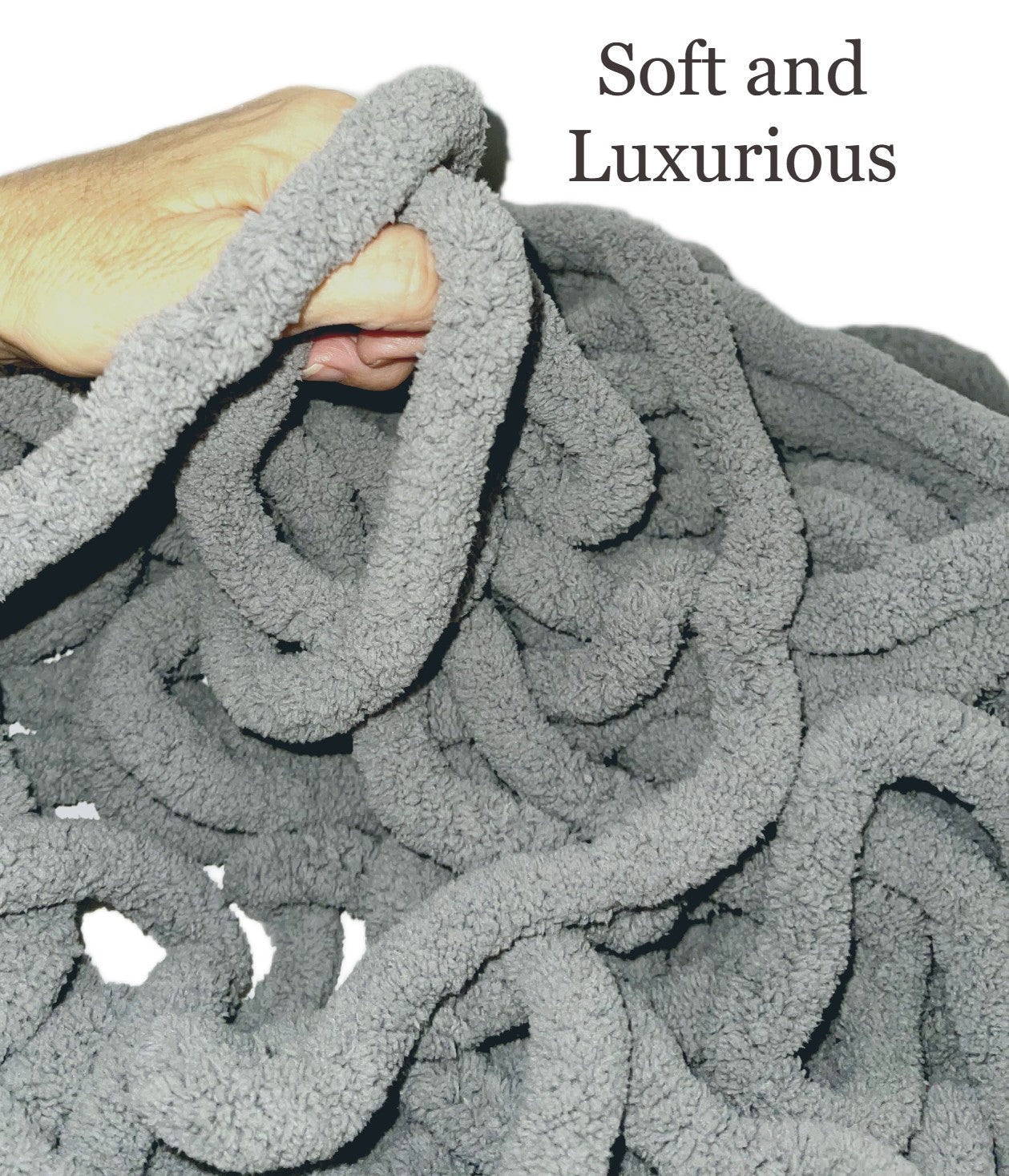 JUMBO Chenille Yarn ~ Dove Gray Yarn ~ Loop-A-Lot ~ FREE SHIPPING AVAILABLE ~