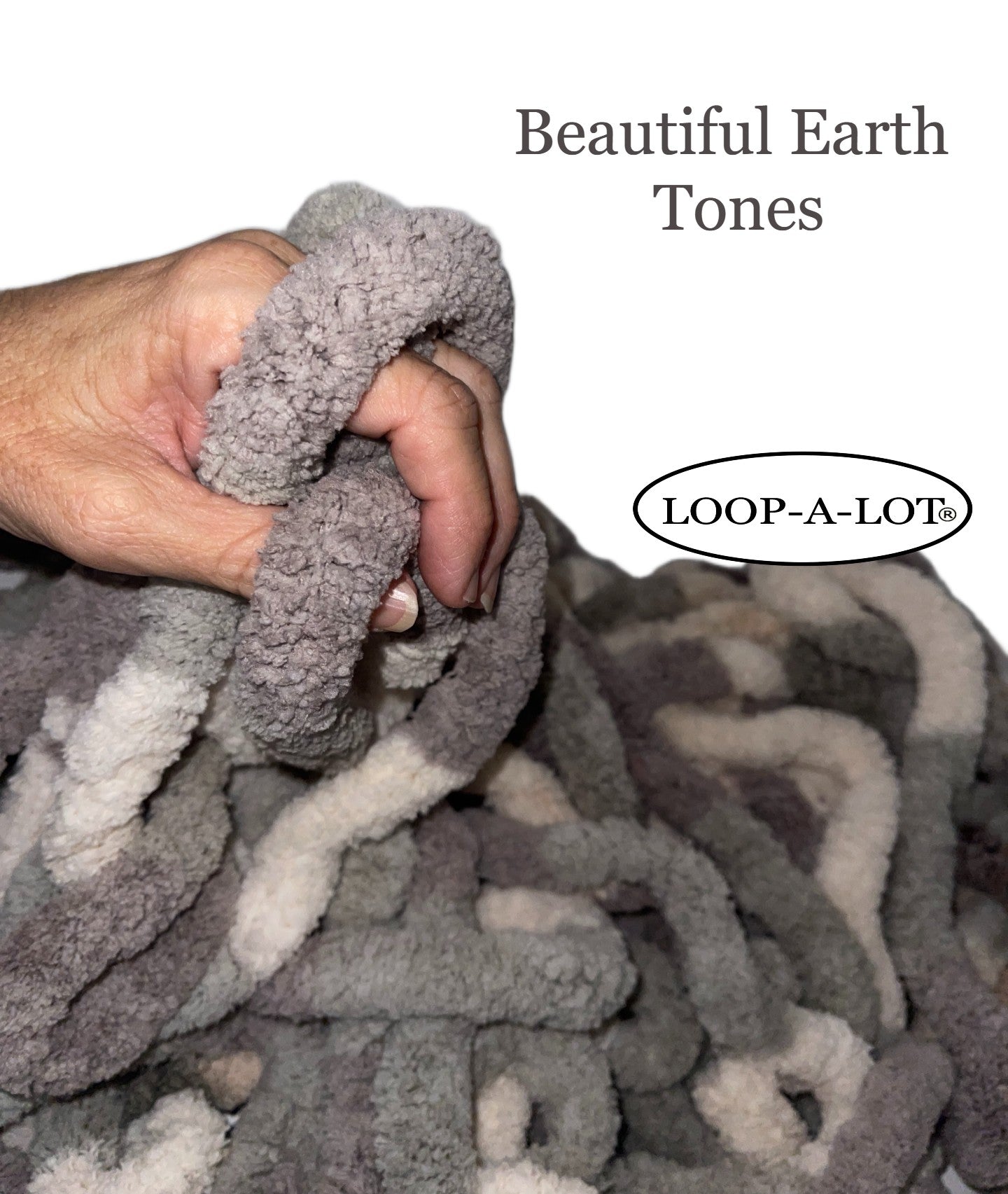 Jumbo Chenille Yarn ~ Earthy Yarn ~ Grays & Tans Multi ~Free Shipping Available (Copy)