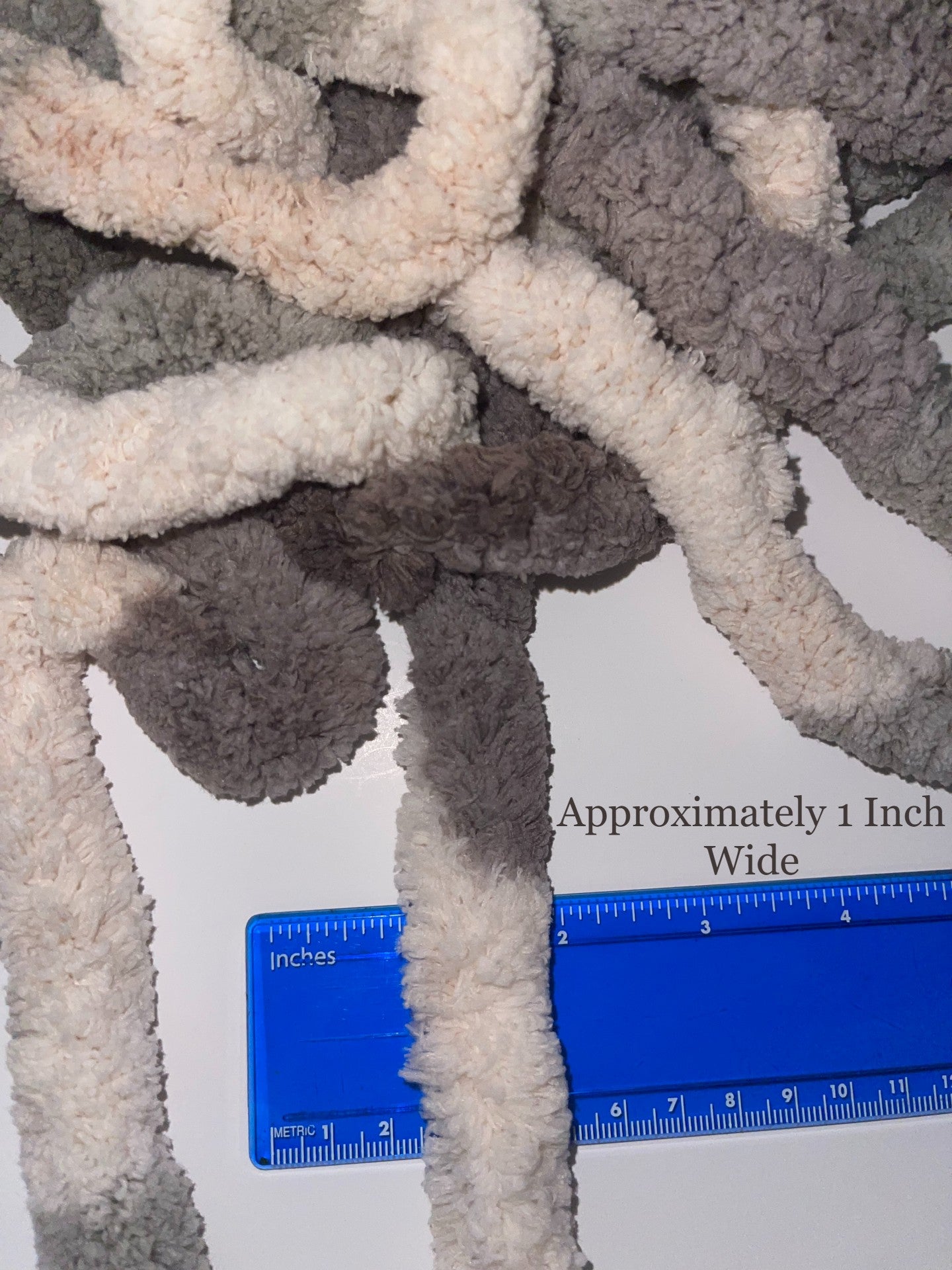 Jumbo Chenille Yarn ~ Earthy Yarn ~ Grays & Tans Multi ~Free Shipping Available (Copy)