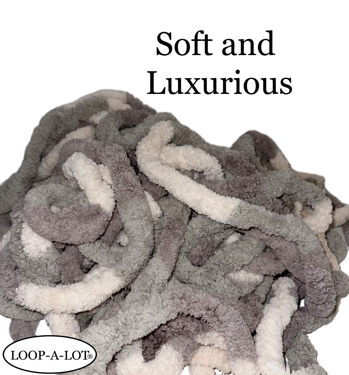 Jumbo Chenille Yarn ~ Earthy Yarn ~ Grays & Tans Multi ~Free Shipping Available (Copy)