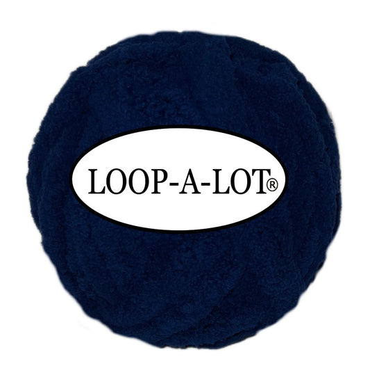 Navy Blue Yarn ~ Dark Blue Yarn ~  Jumbo Chunky Chenille ~ Loop-A-Lot ~ Free Shipping Available ~
