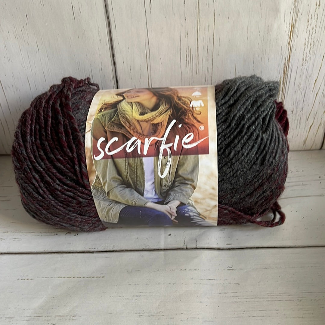 Scarfie OXFORD/CLARET YARN Lion Brand Yarn 2 Blanket