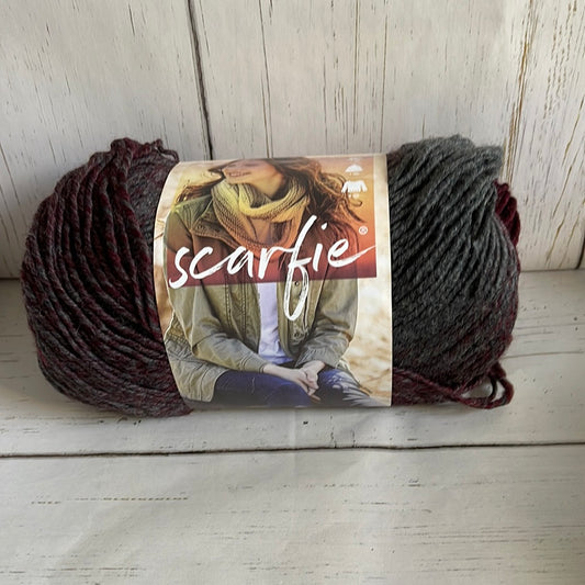 Scarfie ~ OXFORD/CLARET YARN ~ Lion Brand