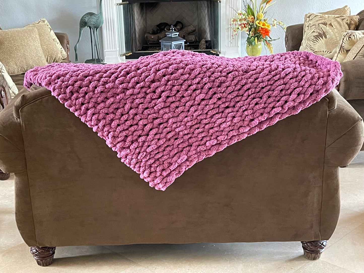 JUMBO Chenille Yarn ~ PLUM PURPLE YARN  ~ Loop-A-Lot ~ FREE SHIPPING AVAILALBLE ~