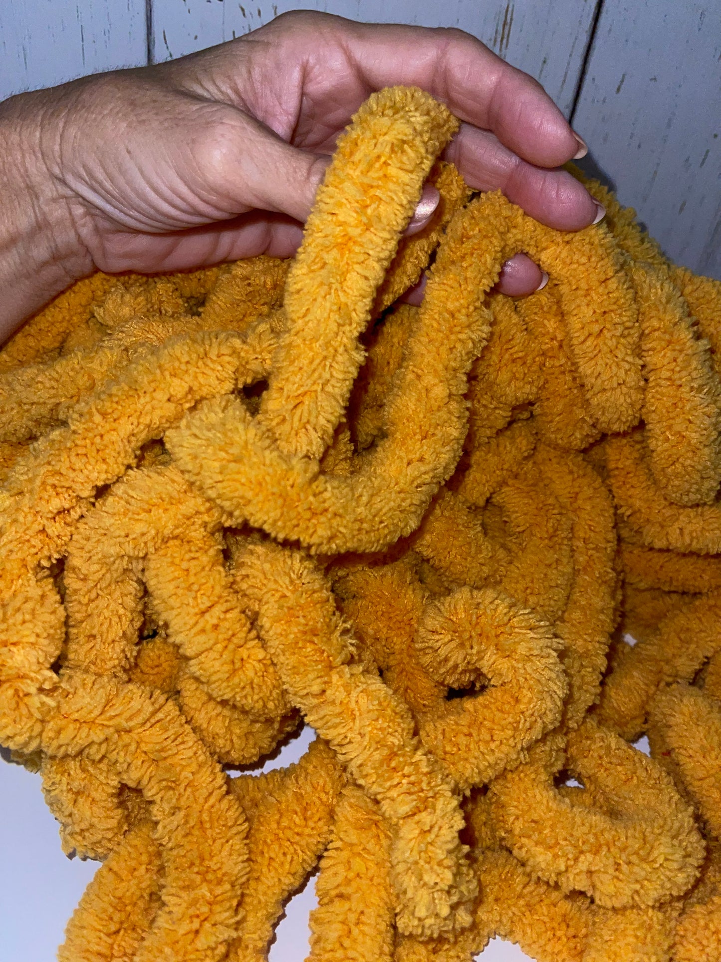 JUMBO Chenille Yarn, NEW COLOR ~ Sunflower ~ Loop-A-Lot 8oz/226.8g, 28y, Polyester, Super Bulky 7 -Low Shipping rates with combined shipping