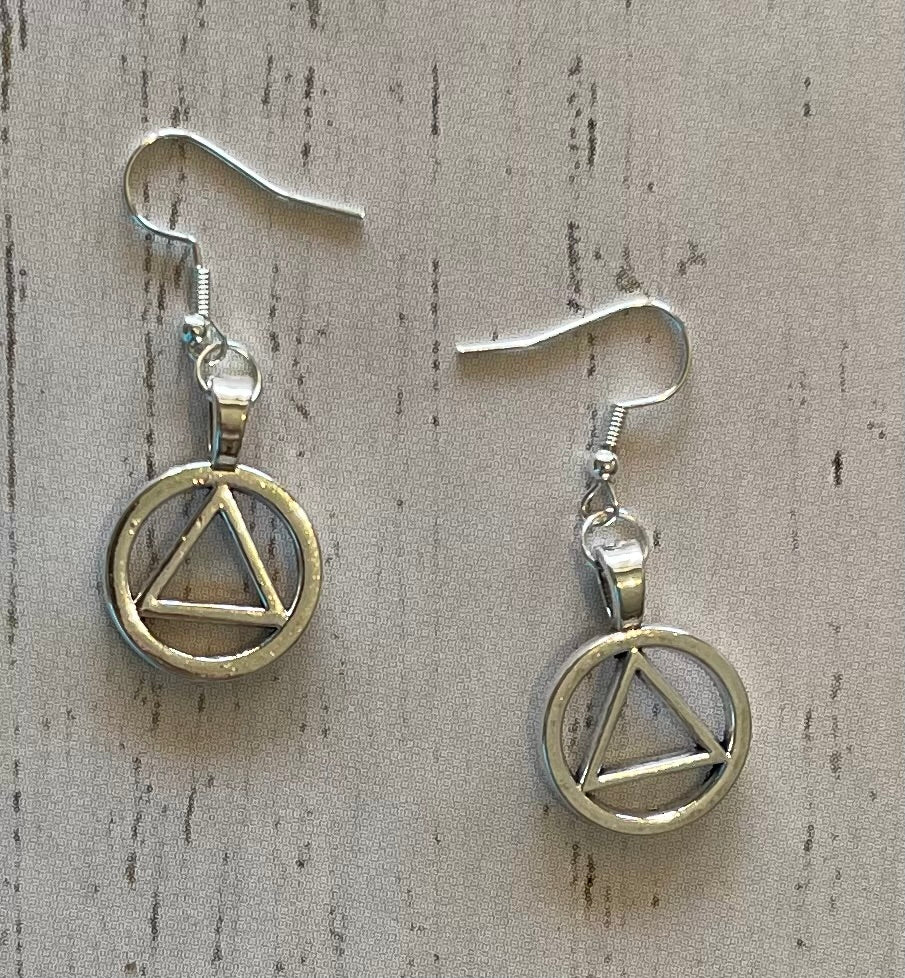 Earrings ~ Sobriety Gift ~ Recovery Gift ~ Silver