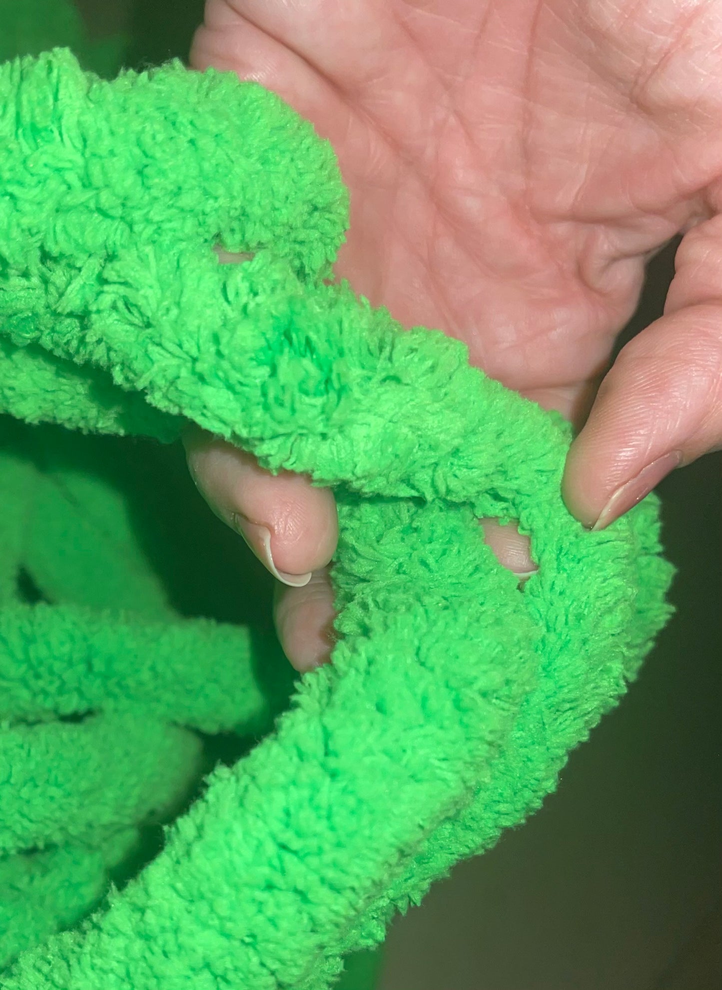 JUMBO Chenille Yarn, NEW COLOR ~ Nitro Green Yarn ~ Loop-A-Lot ~ FREE SHIPPING AVAILABLE ~