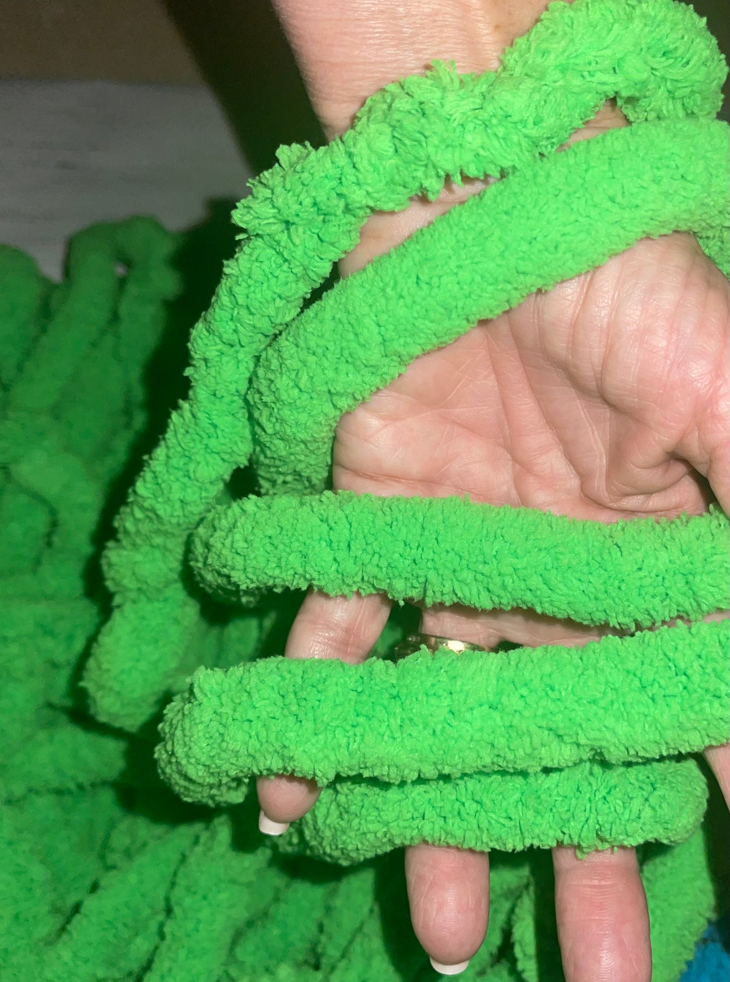 JUMBO Chenille Yarn, NEW COLOR ~ Nitro Green Yarn ~ Loop-A-Lot ~ FREE SHIPPING AVAILABLE ~