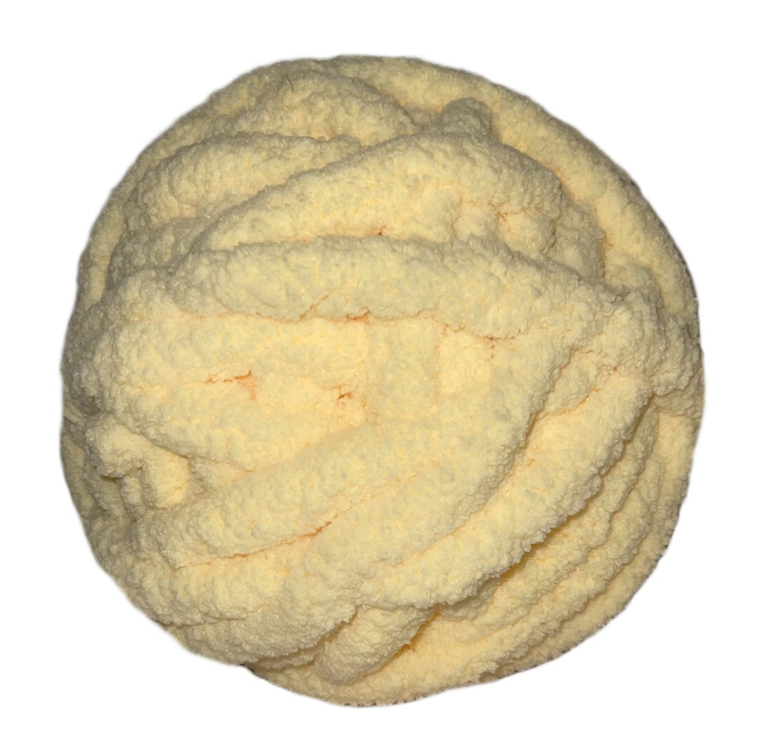Jumbo Chunky Chenille Yarn   Light Yellow Yarn Free Shipping Available
