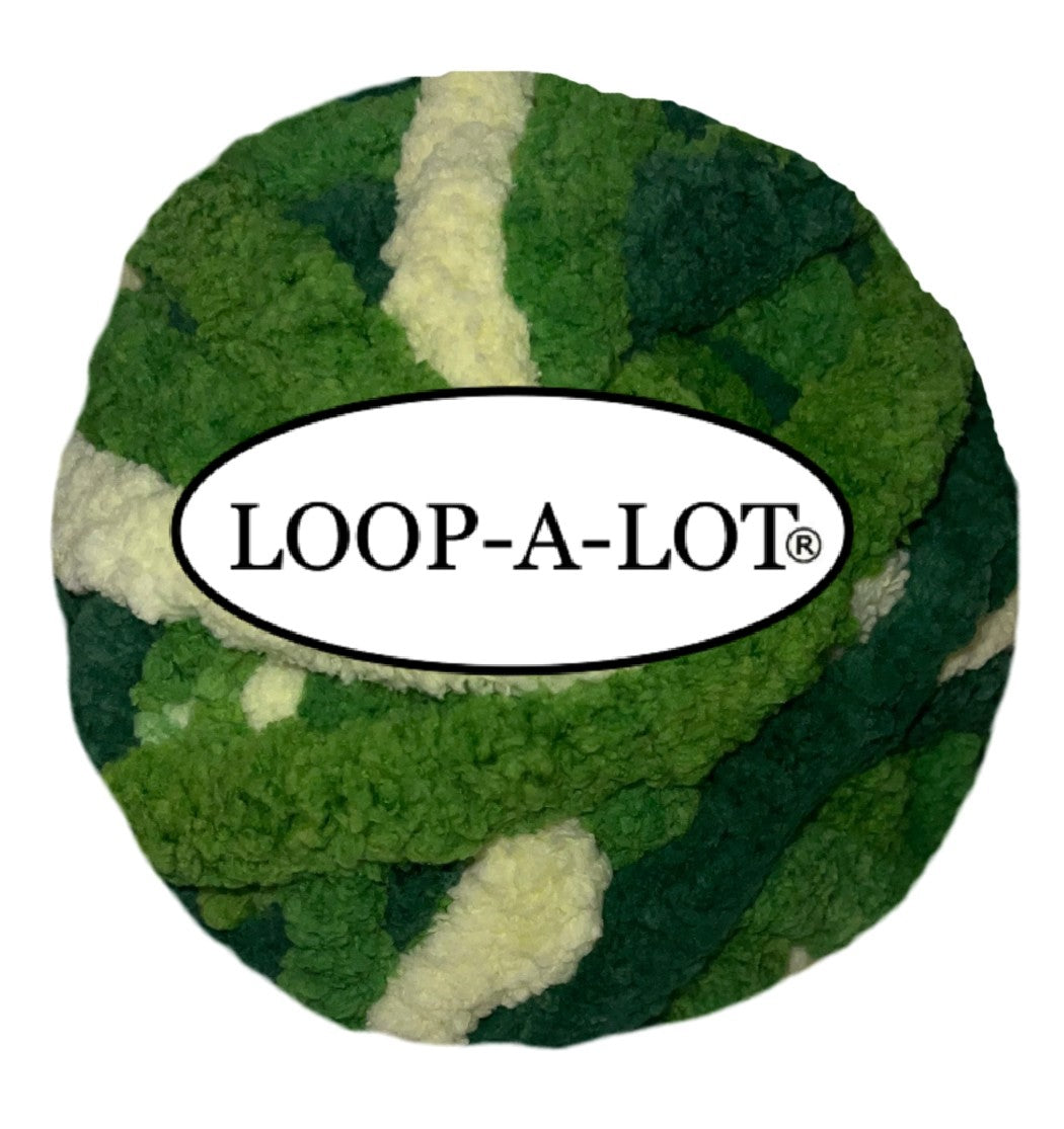 Jumbo Chunky Chenille Mixed Greens (multi green yarn) Free Shipping Available