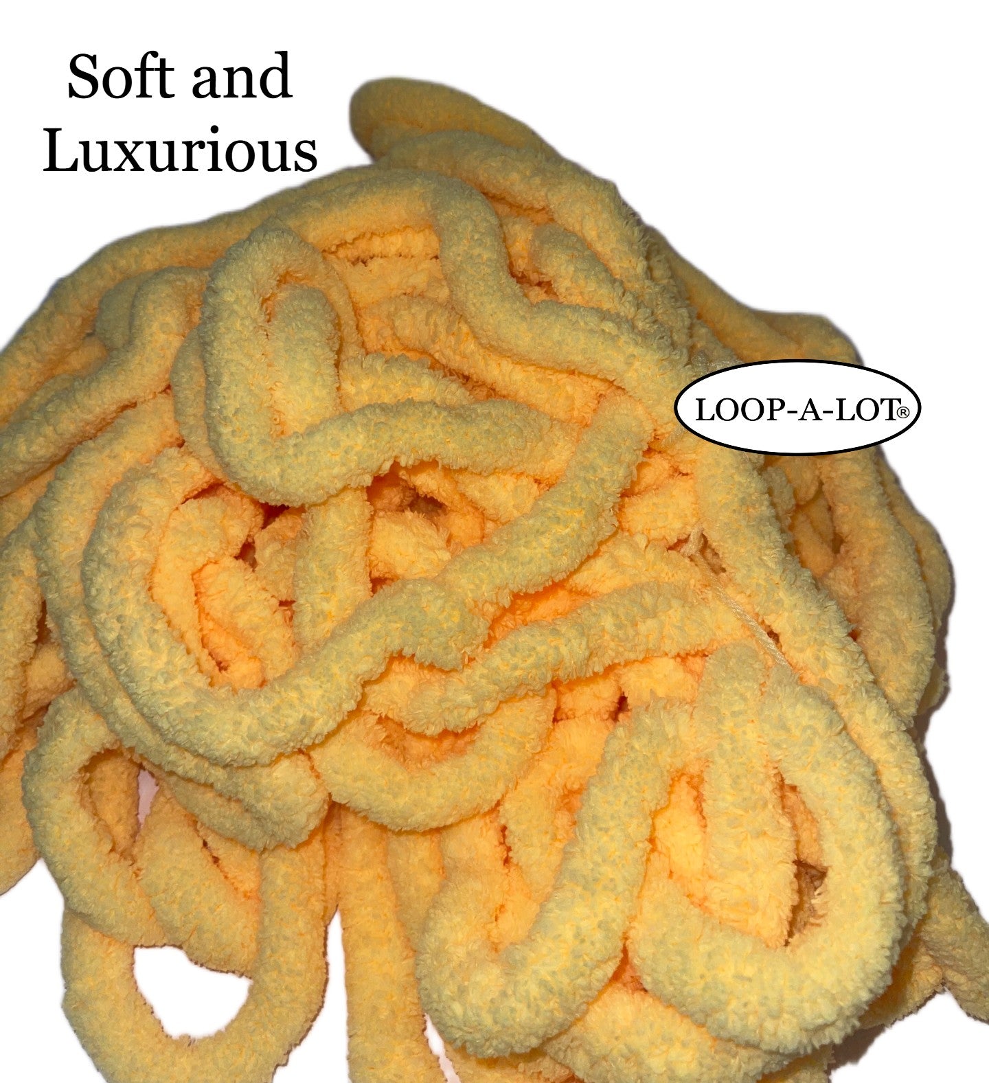 JUMBO Chenille Yarn ~ Sunny Yellow Yarn ~ Loop-A-Lot ~ FREE SHIPPING AVAILABLE