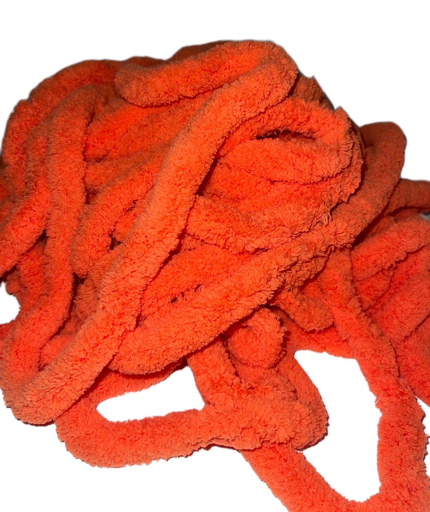 JUMBO Chenille Yarn, NEW COLOR ~ Tangerine Orange  ~ Loop-A-Lot ~ FREE SHIPPING AVAILABLE ~