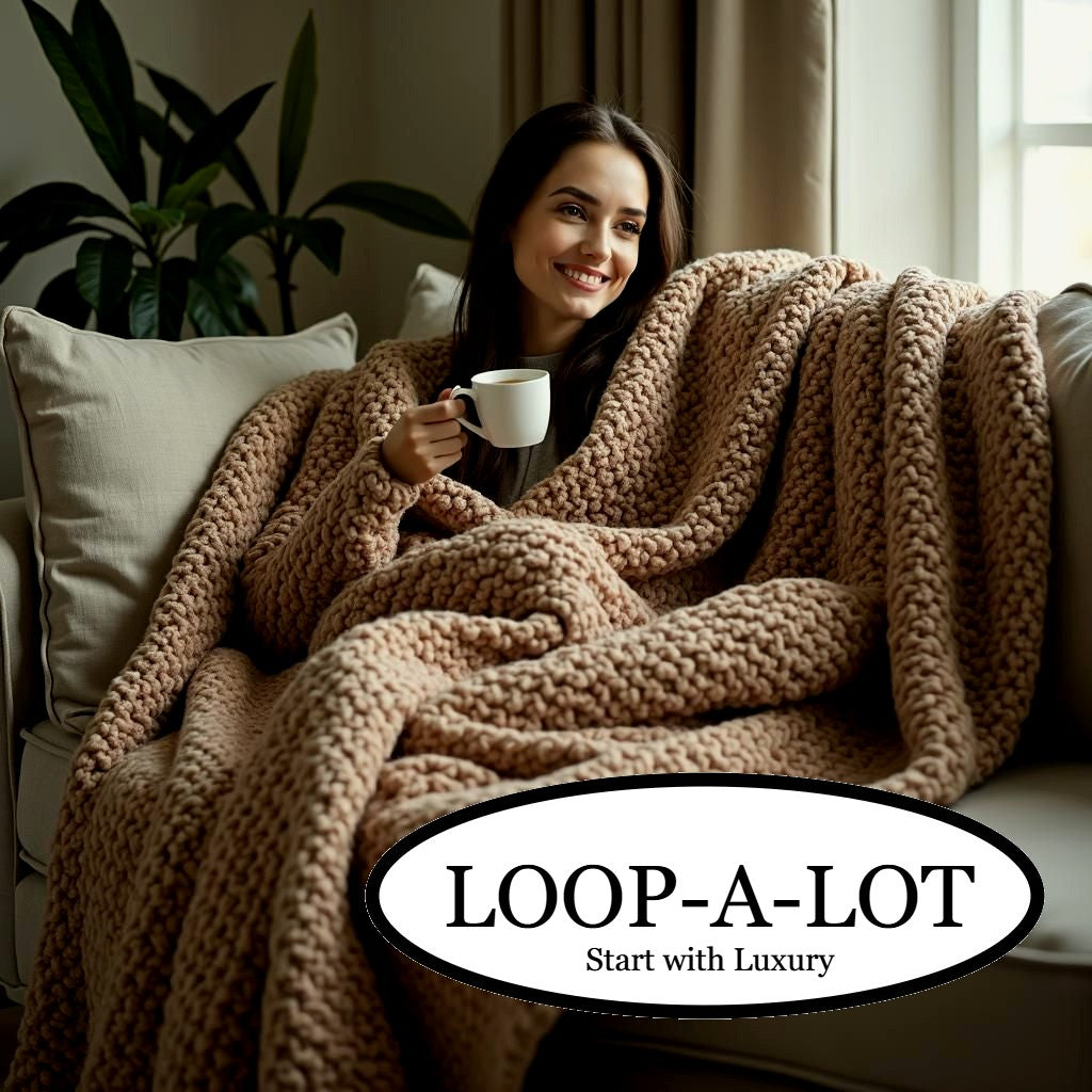 JUMBO Chenille Yarn, NEW COLOR ~ TAUPE ~ Loop-A-Lot ~