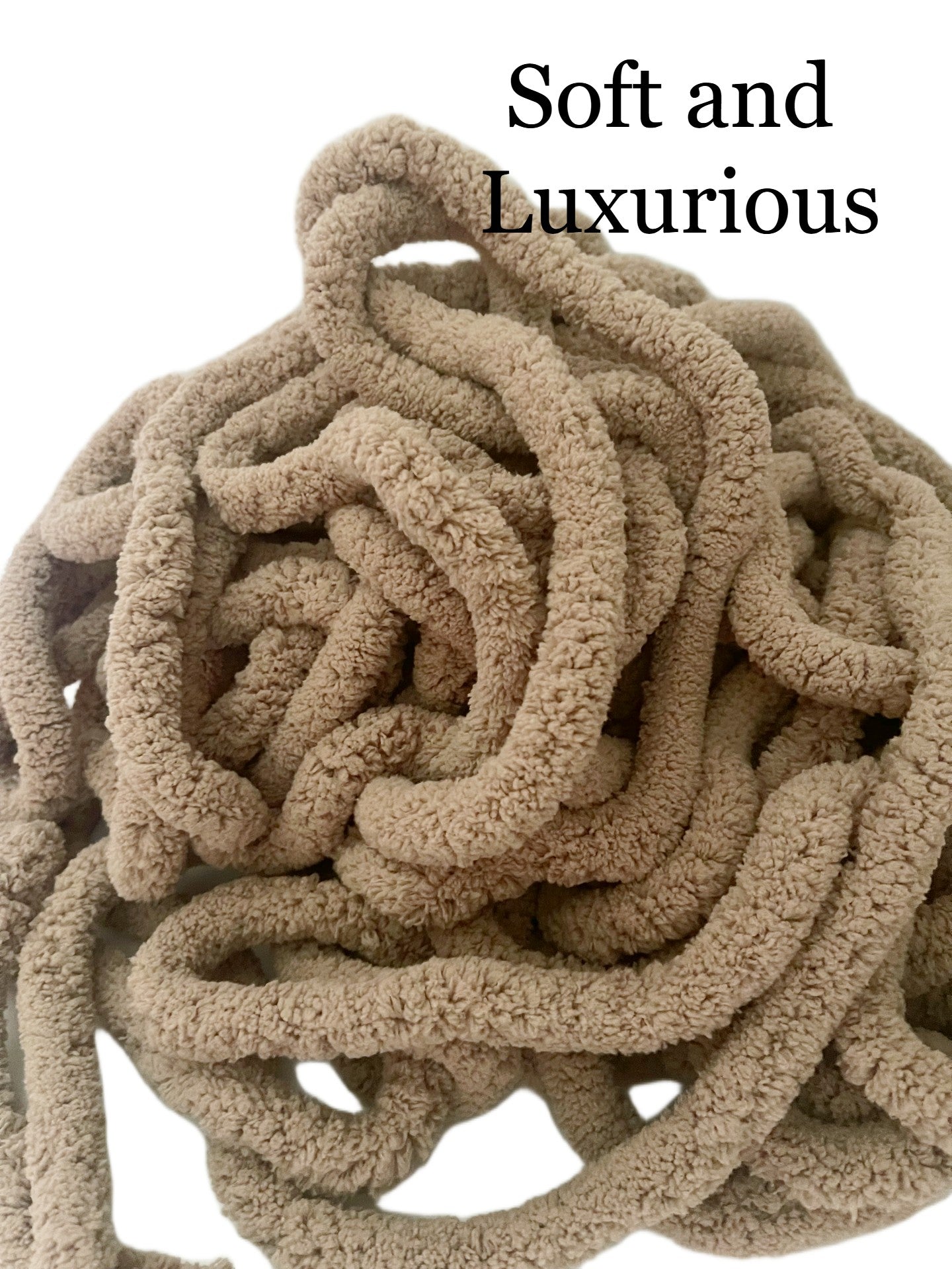 JUMBO Chenille Yarn, NEW COLOR ~ TAUPE ~ Loop-A-Lot ~