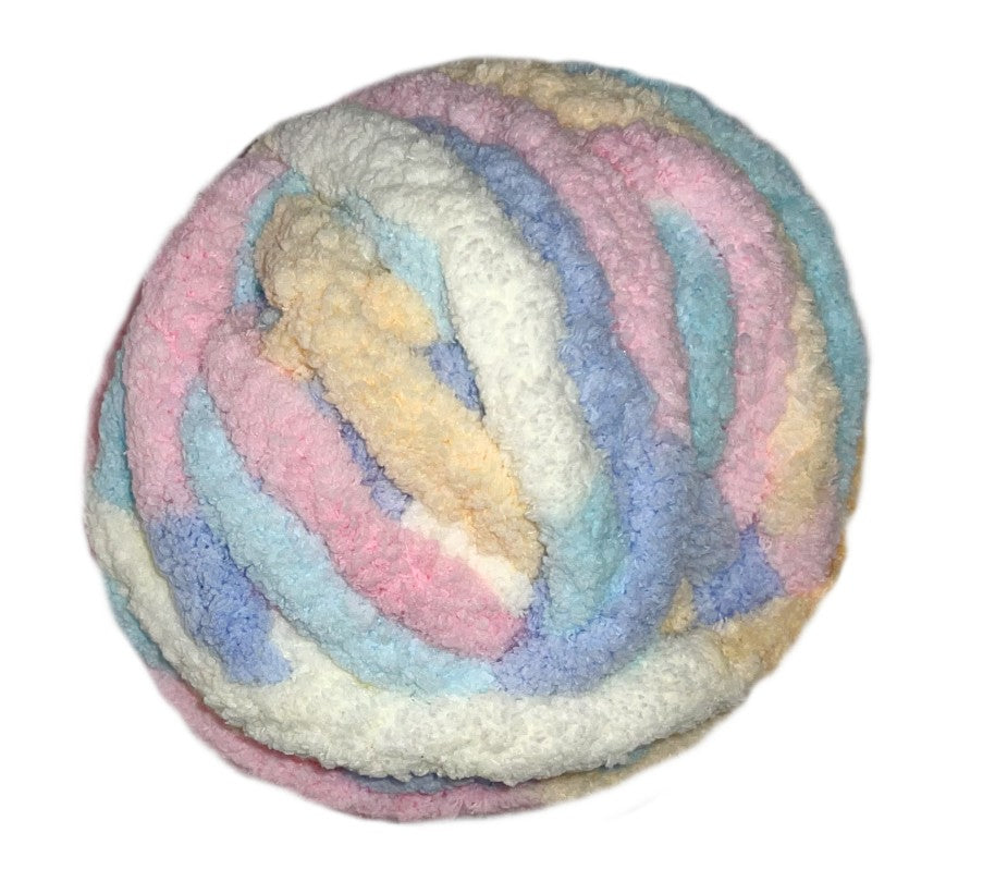 Jumbo Chunky Chenille Unicorn (multi pastel yarn) Free Shipping Available