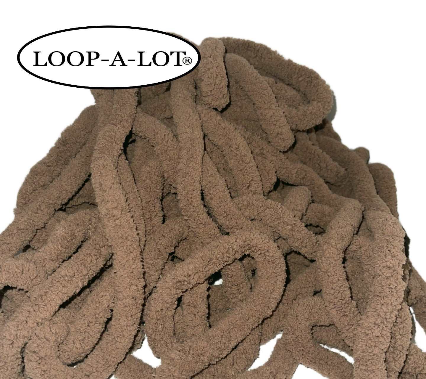 Jumbo Chenille Yarn ~ BROWN Yarn ~ Loop-a-Lot
