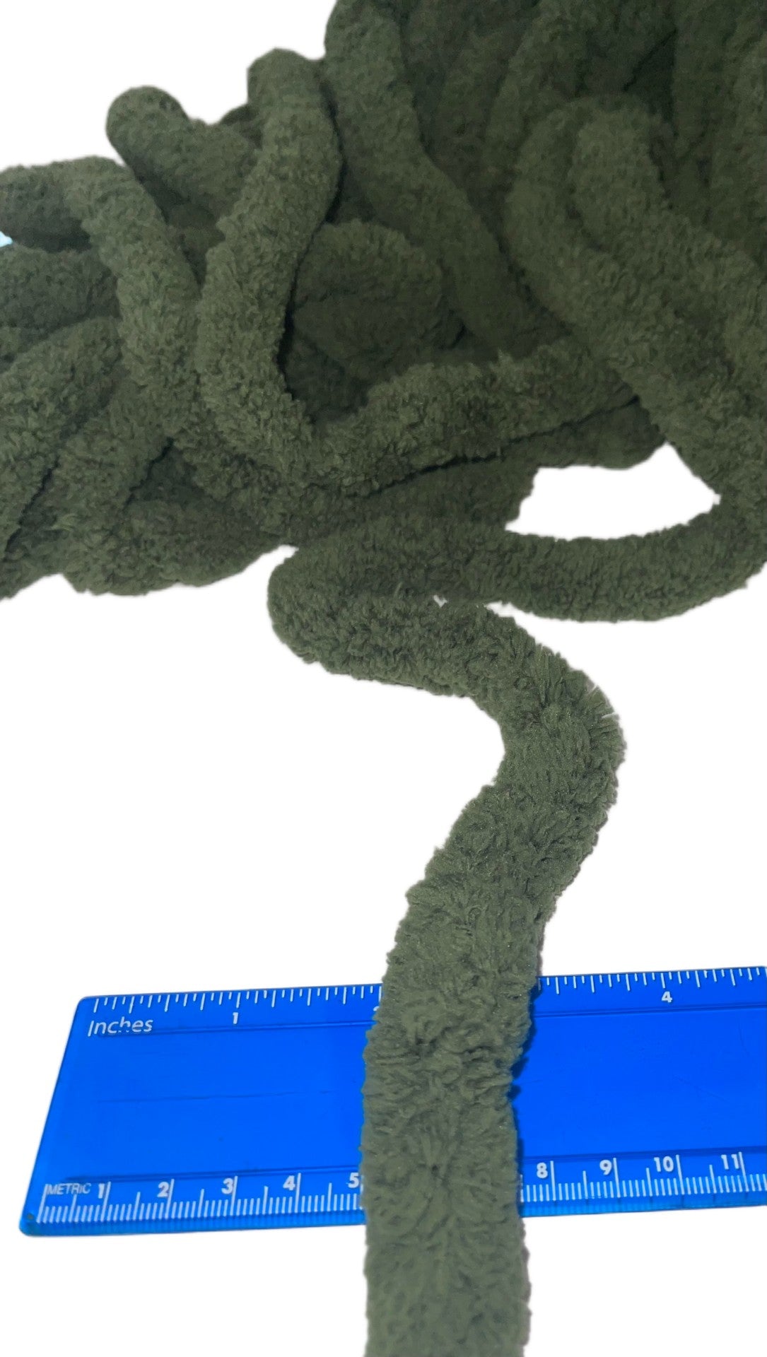 JUMBO Chenille Yarn, NEW COLOR ~ Dark Moss Green ~ Loop-A-Lot~ FREE SHIPPING AVAILABLE ~