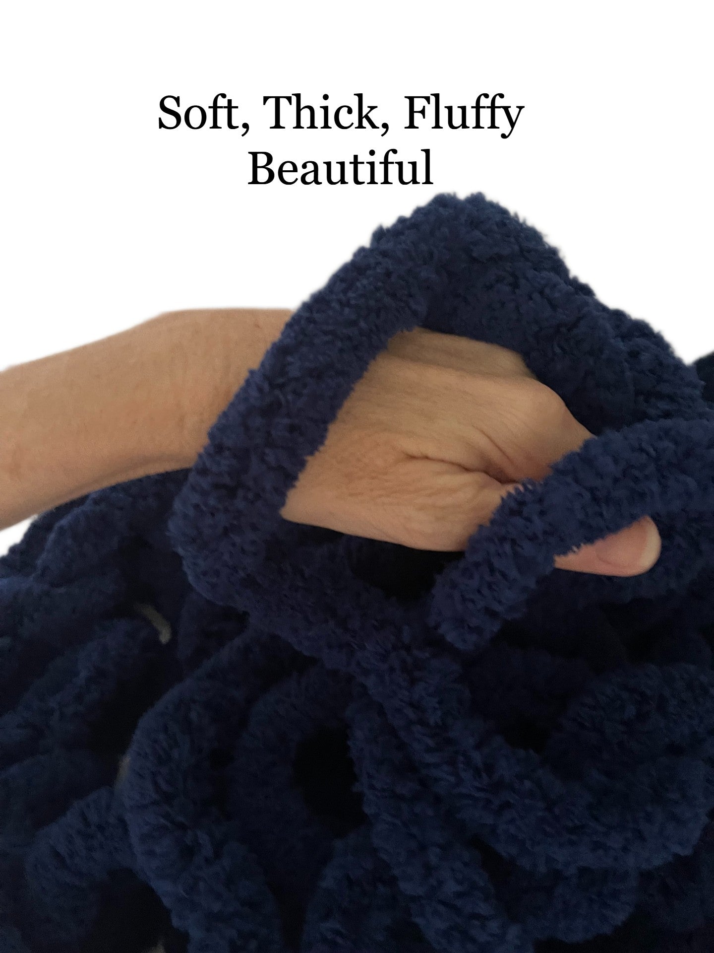 Estate Blue Yarn ~ Dark Blue Yarn ~  Jumbo Chunky Chenille ~ Loop-A-Lot ~ Free Shipping Available ~