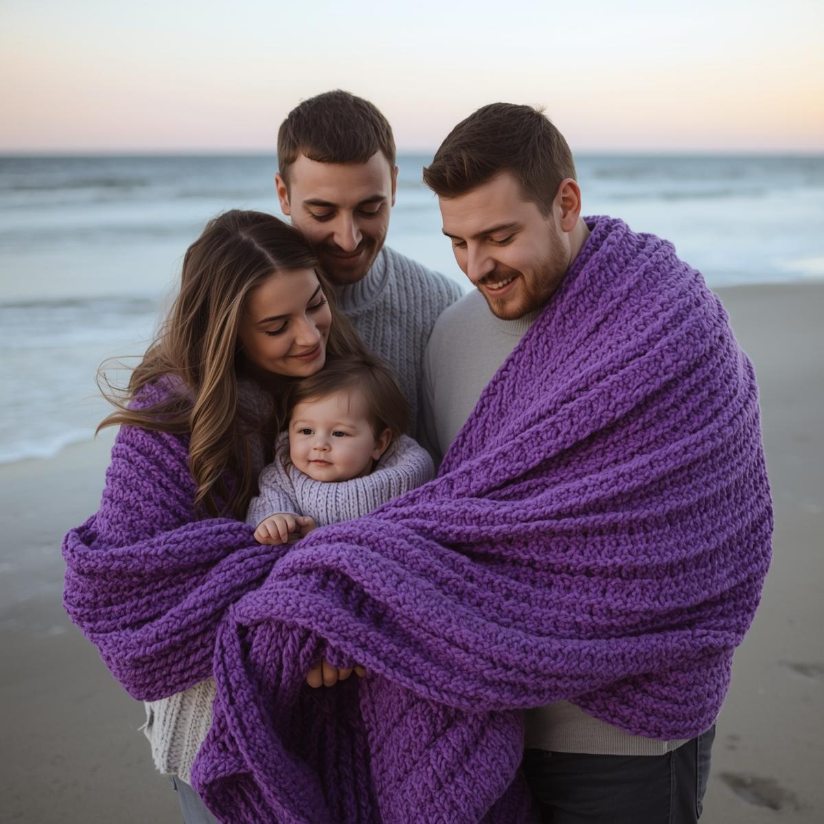 JUMBO Chenille Yarn  ~ Violet Purple Yarn ~ Loop-A-Lot~ Free Shipping Available