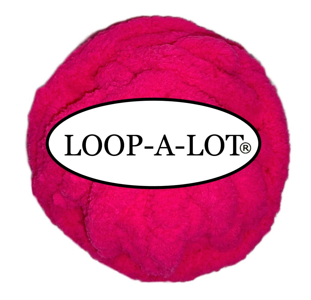 JUMBO Chenille Yarn ~   HOT PINK YARN ~ Loop-A-Lot ~ FREE SHIPPING AVAILABLE ~