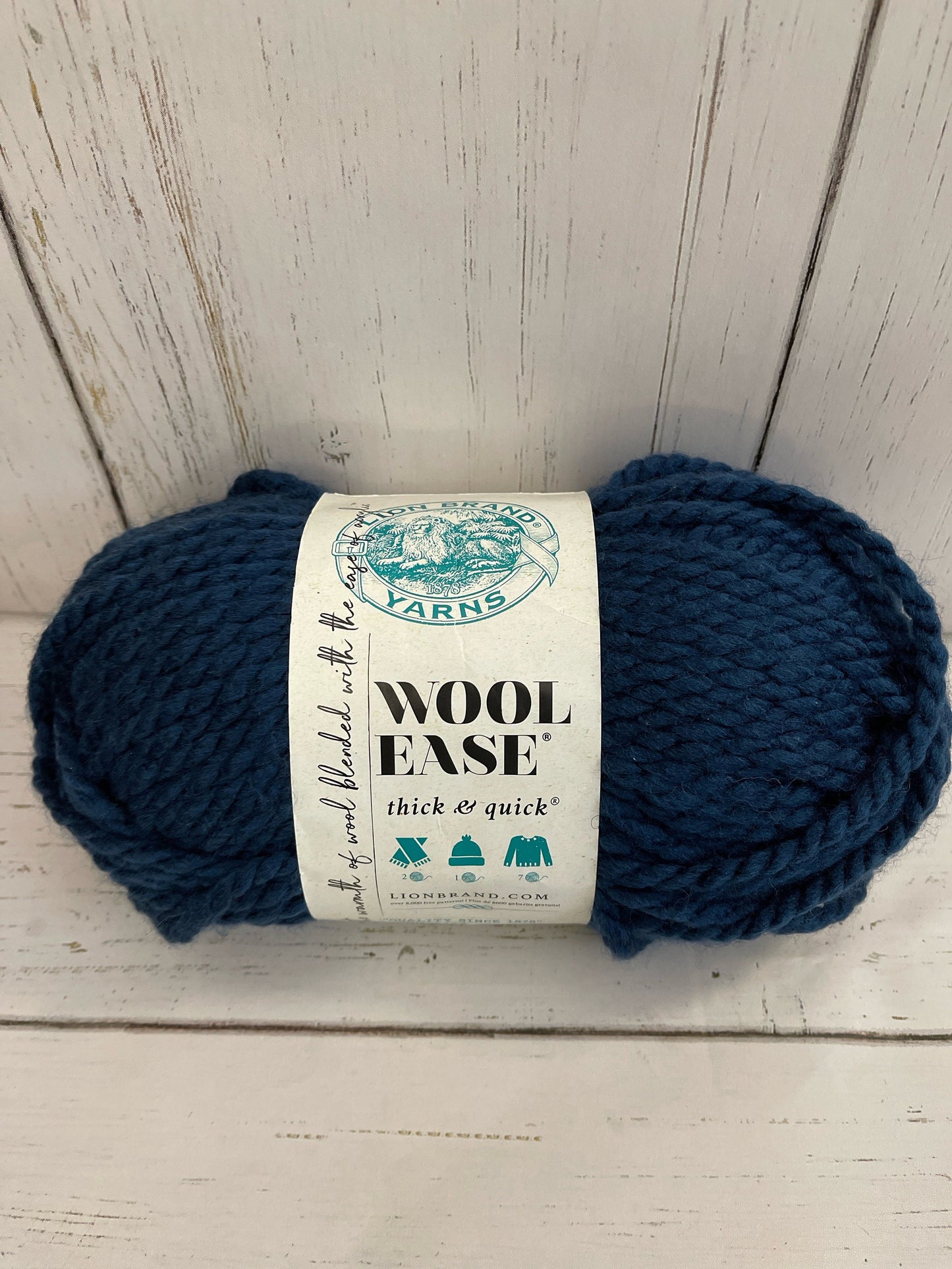 Petrol Blue ~ LION BRAND WOOL Ease Thick And Quick Yarn ~ 6 oz/170g (106 yd/97 m) Super Bulky 6