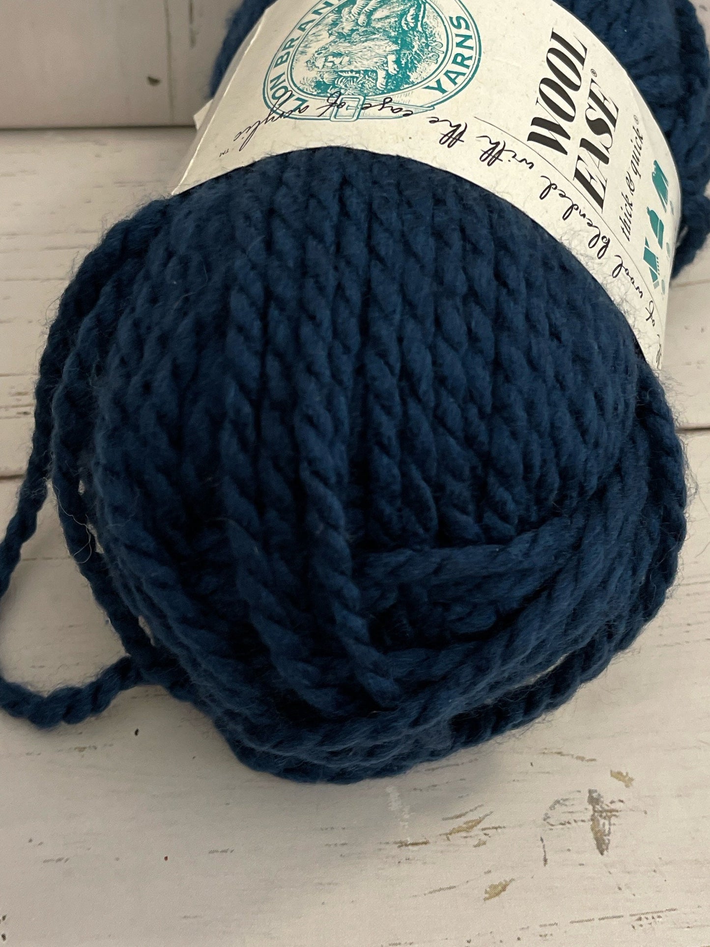 Petrol Blue ~ LION BRAND WOOL Ease Thick And Quick Yarn ~ 6 oz/170g (106 yd/97 m) Super Bulky 6