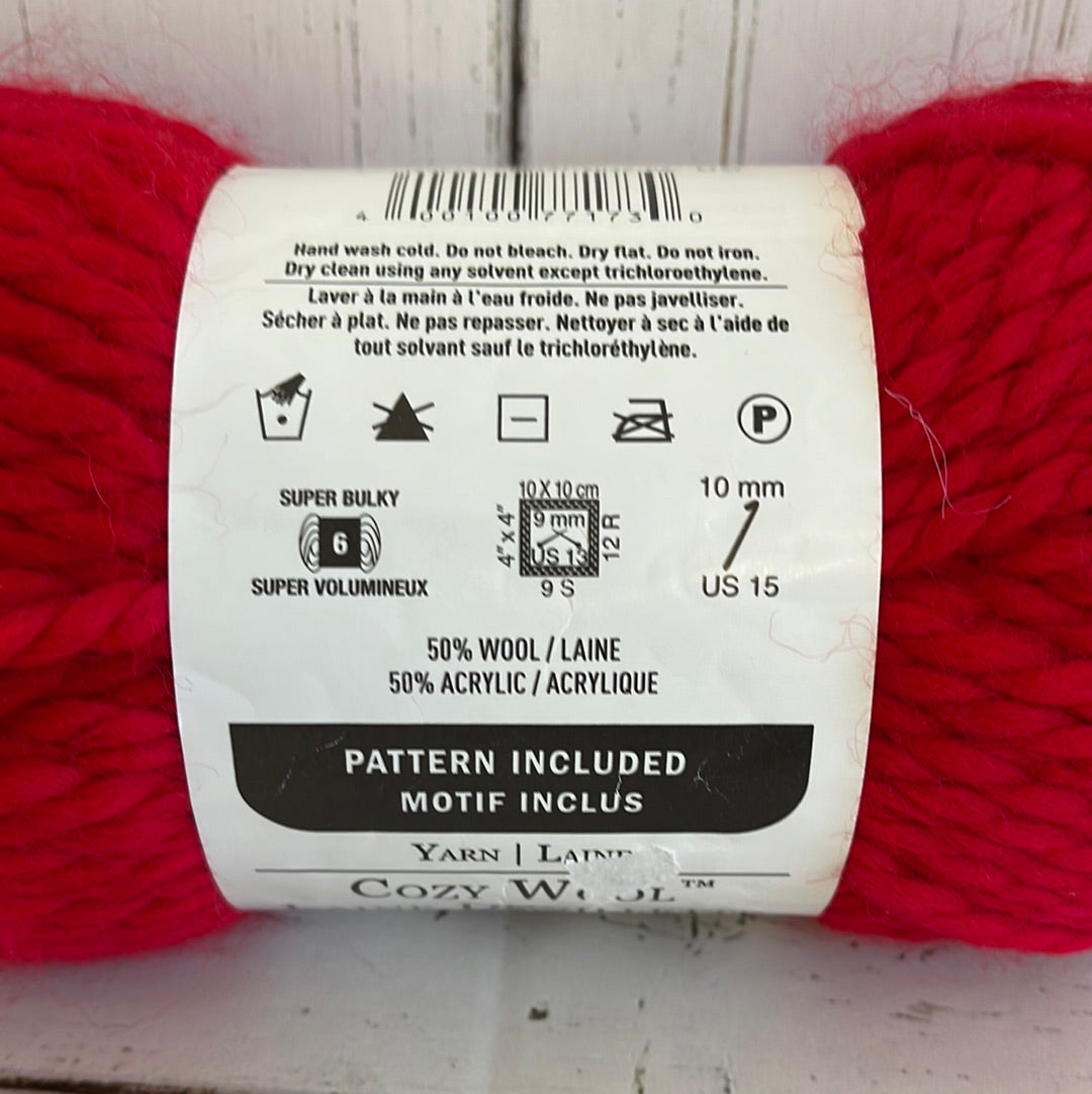 CLARET ~ COZY Wool ~ 90 Yards/ 4.5 oz ~ Loops & Threads – Yarn 2 Blanket