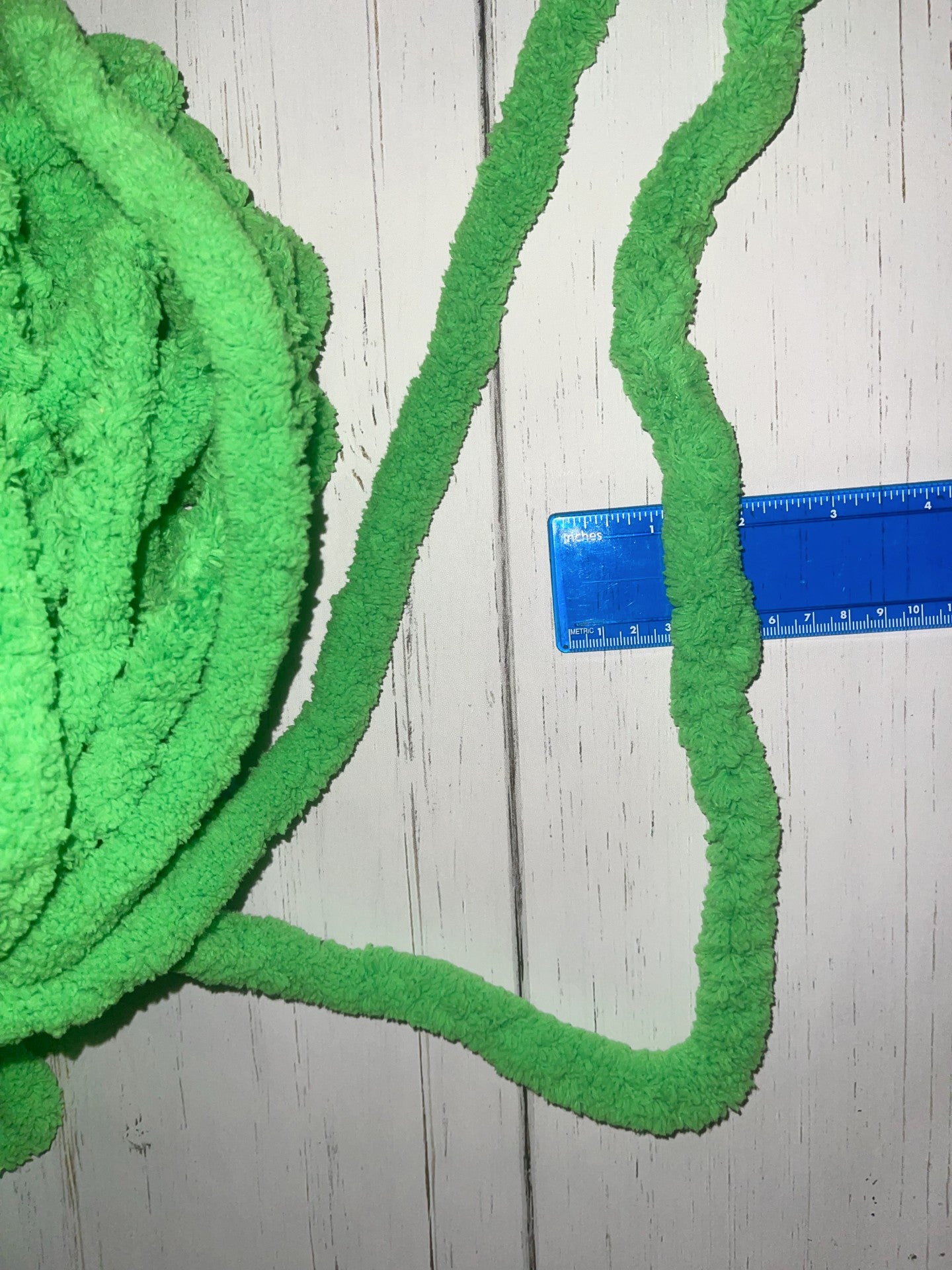 Christmas 4 pack Chunky Chenille Jumbo Yarn ~ Red and Nitro Green Yarn ~ 2 of each color