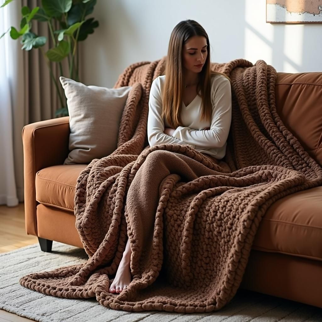 Jumbo Chenille Yarn ~ BROWN Yarn ~ Loop-a-Lot